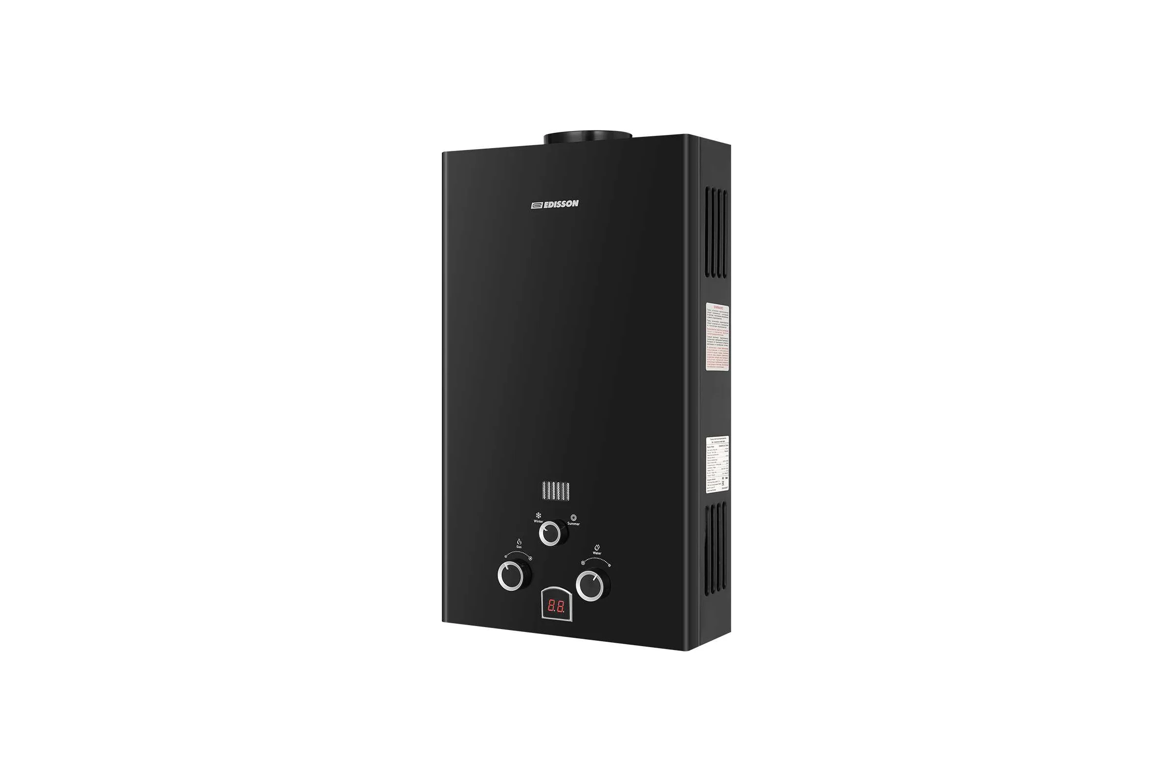 Водонагреватель газовый проточный бытовой Edisson E 20 D (Black) ЭдЭБ05000