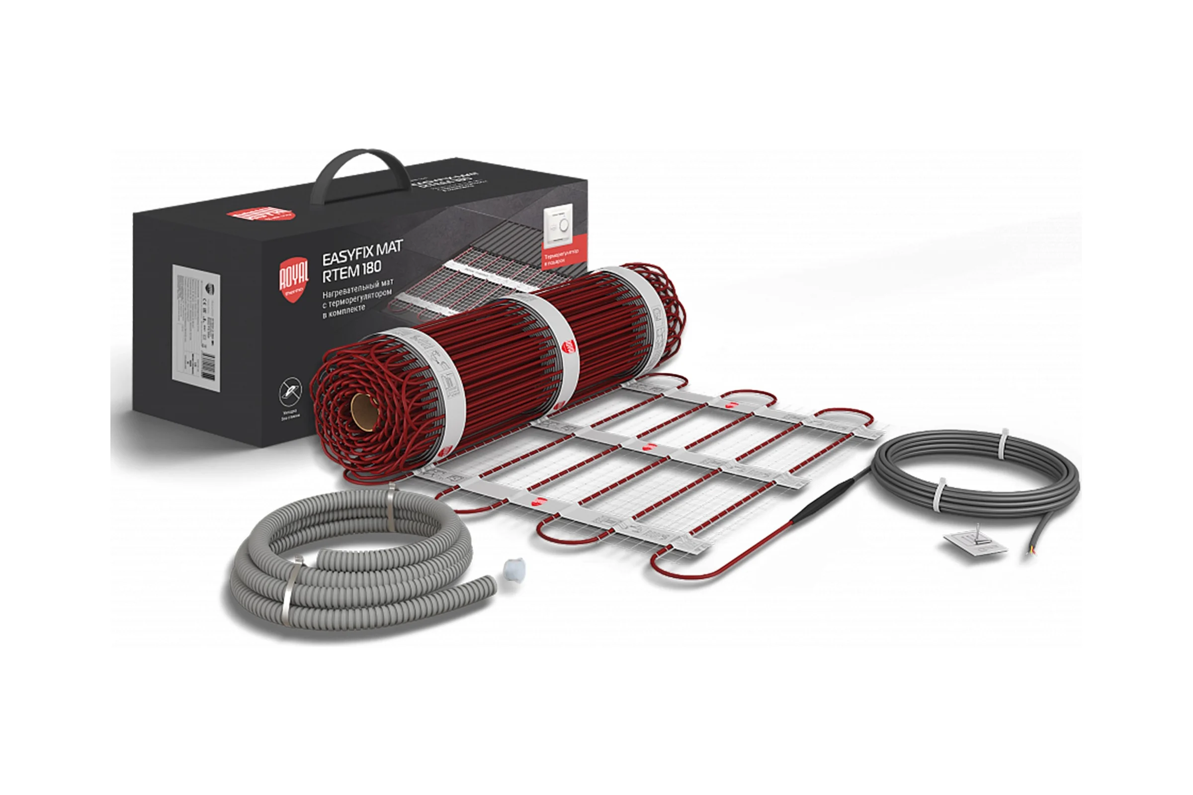 Мат нагревательный ROYAL THERMO EasyFix Mat RTEM 2-180-4 (комплект с терморегулятором) НС-1599103