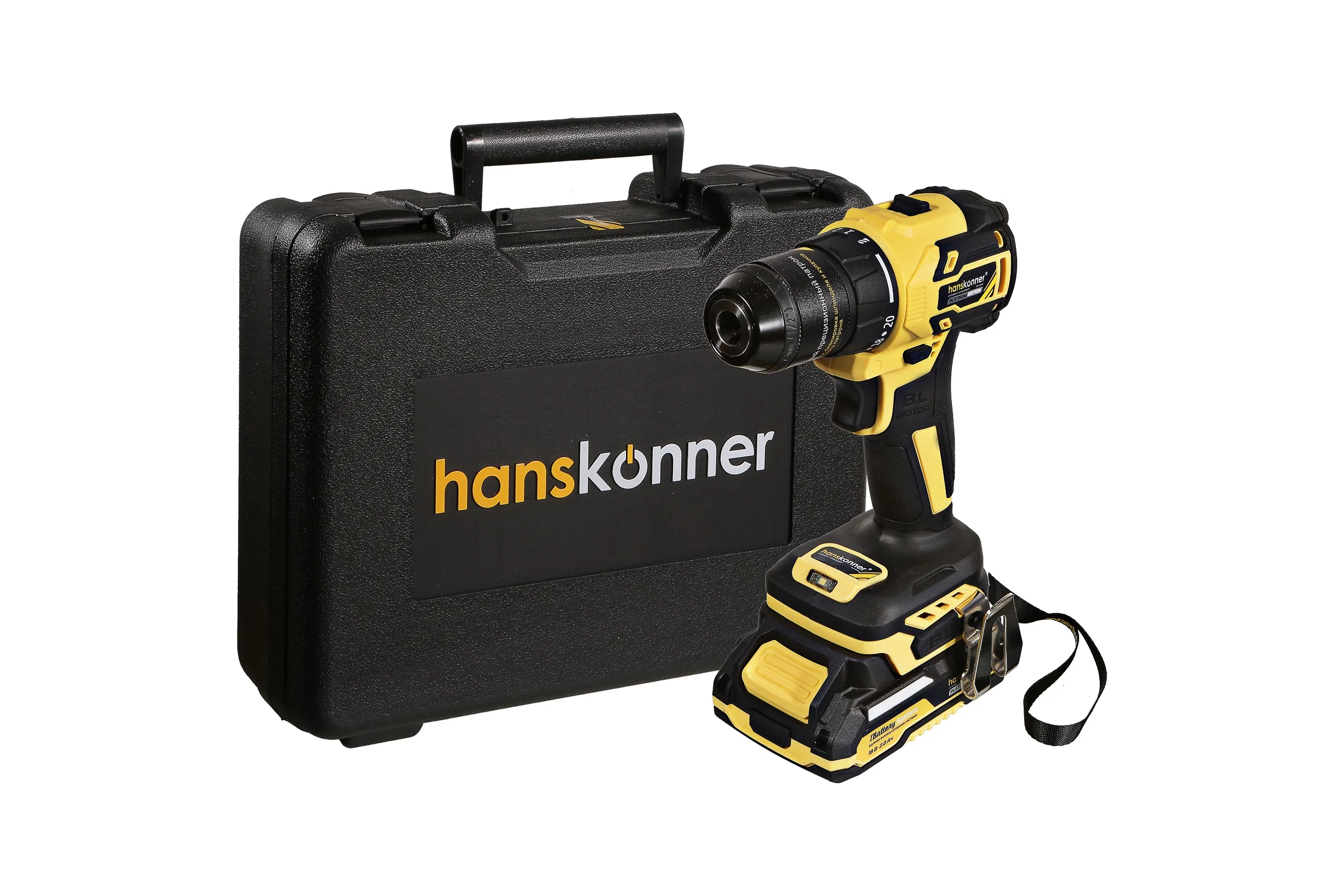 Аккумуляторная дрель Hanskonner б/щ 1BatterySystem HCD2065C