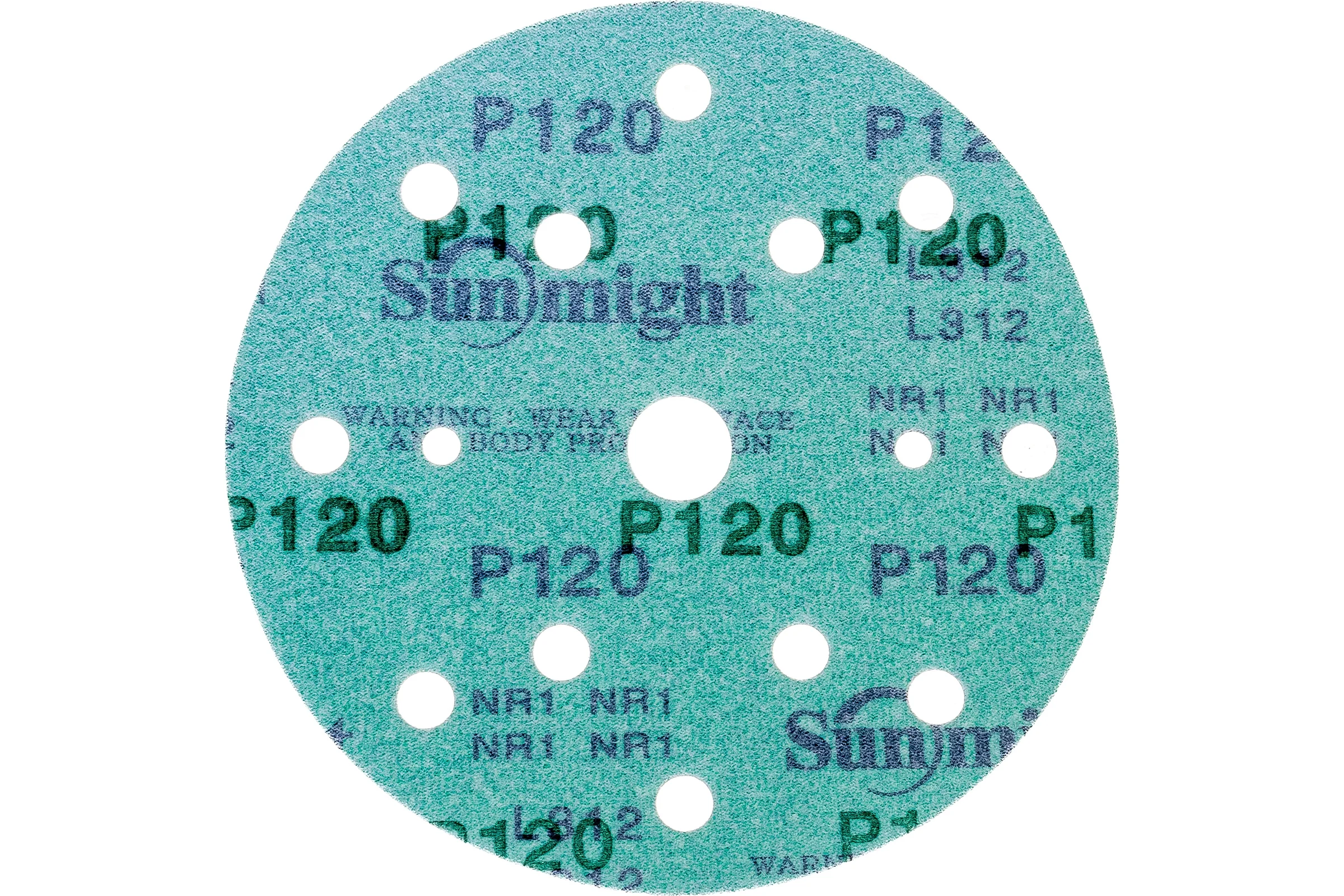 Круг шлифовальный FILM L312T (5 шт; 150 мм; на липучке; 15 отв; зелёный; P120) SUNMIGHT 53008R