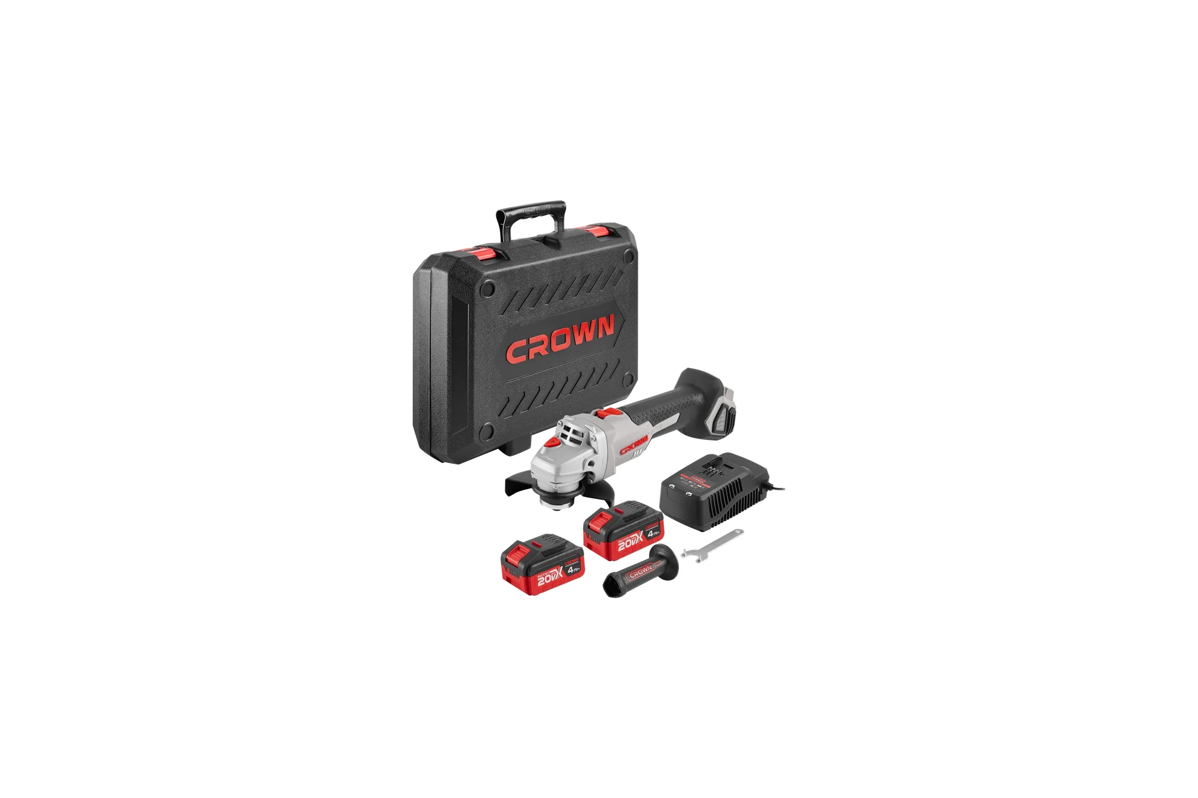 Аккумуляторная углошлифовальная машина CROWN CT23001-125HX-4 BMC