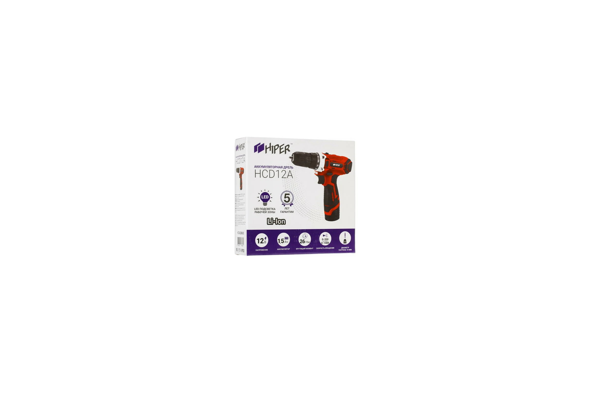 Аккумуляторная дрель-шуруповерт Hiper HCD12A