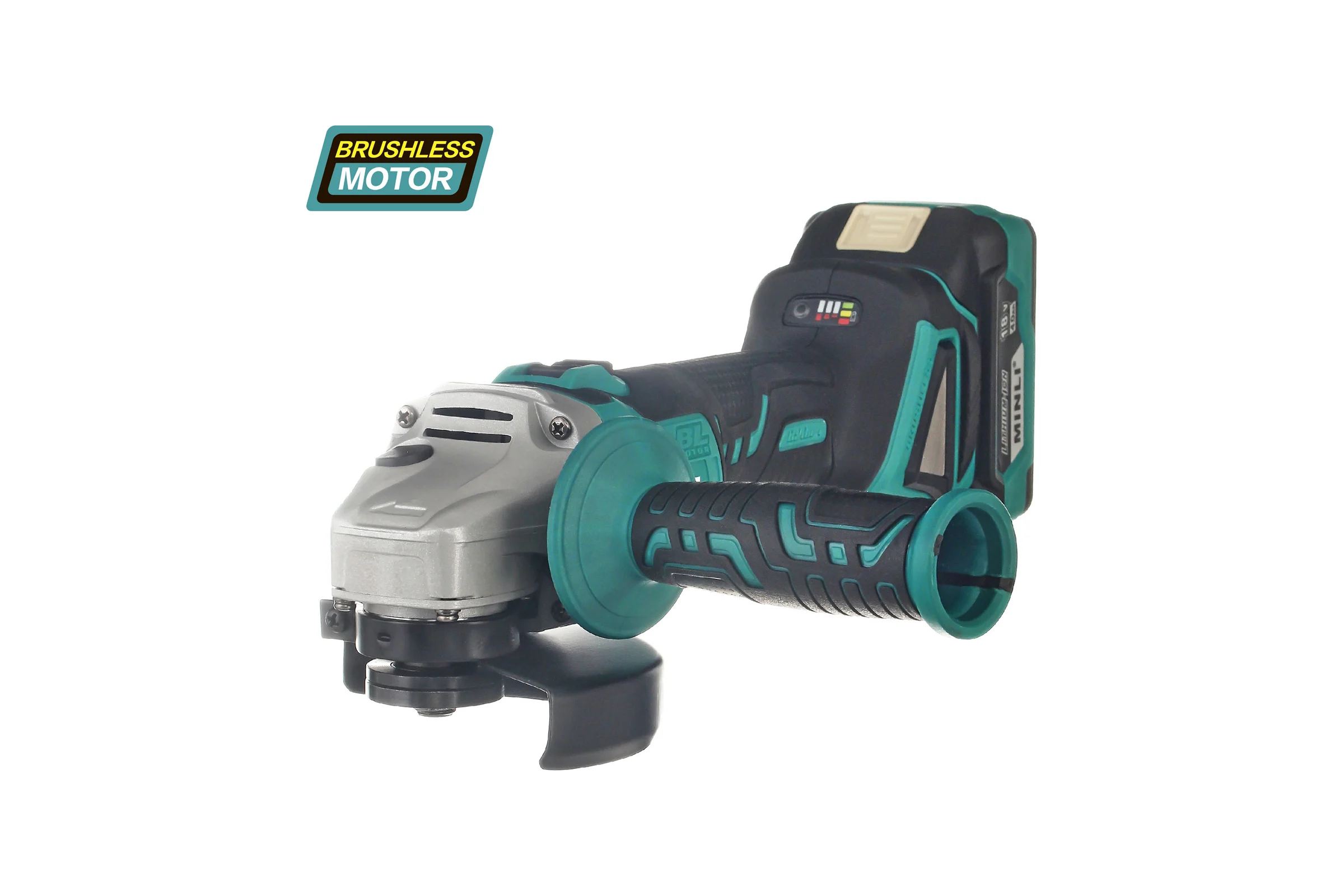 Аккумуляторная бесщеточная угловая шлифмашина MINLI 125mm Li-ion 18Vx2 DC201-4.0A