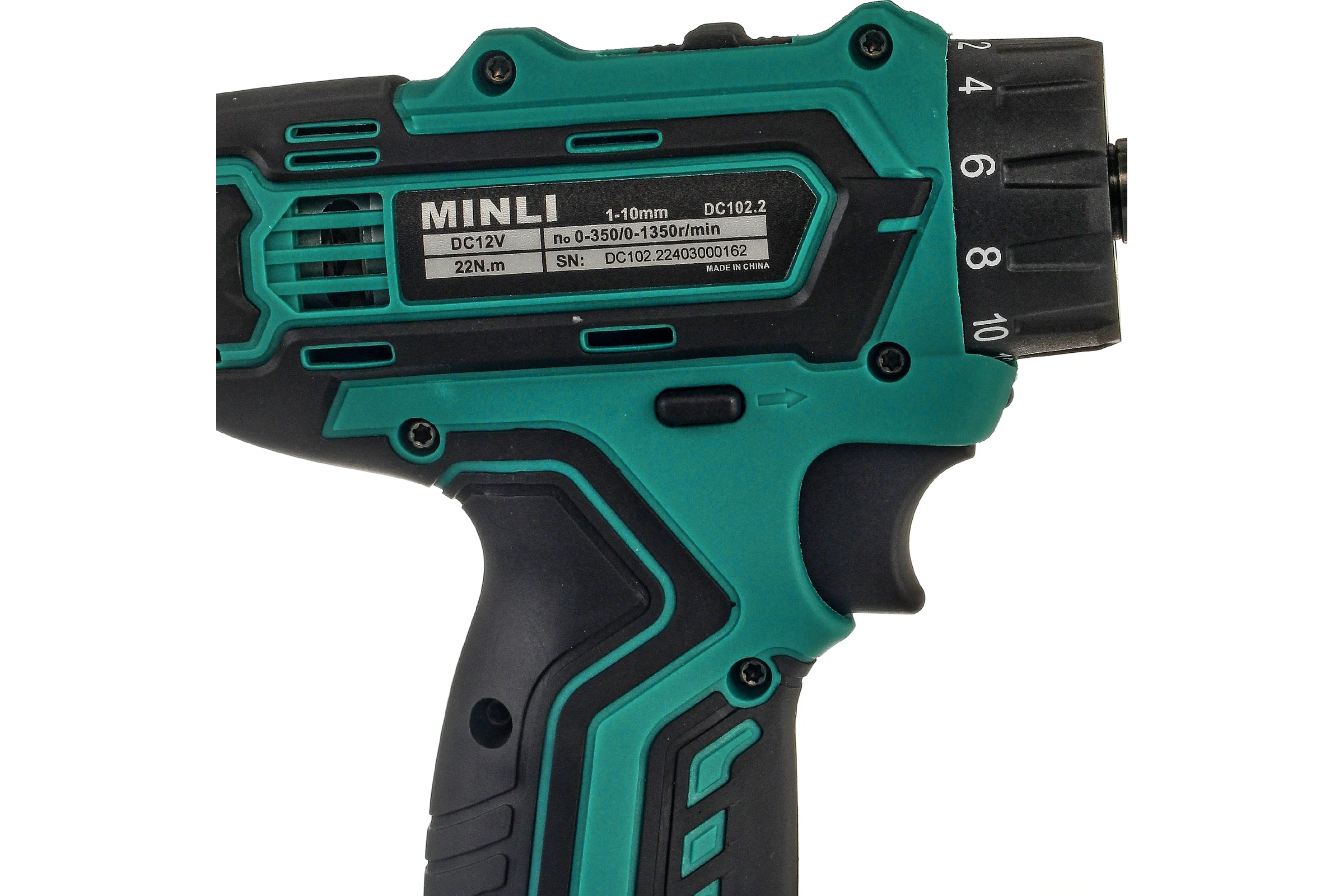 Аккумуляторная дрель-шуруповерт MINLI 10mm 22N.m Li-ion 12Vx2 DC102.2