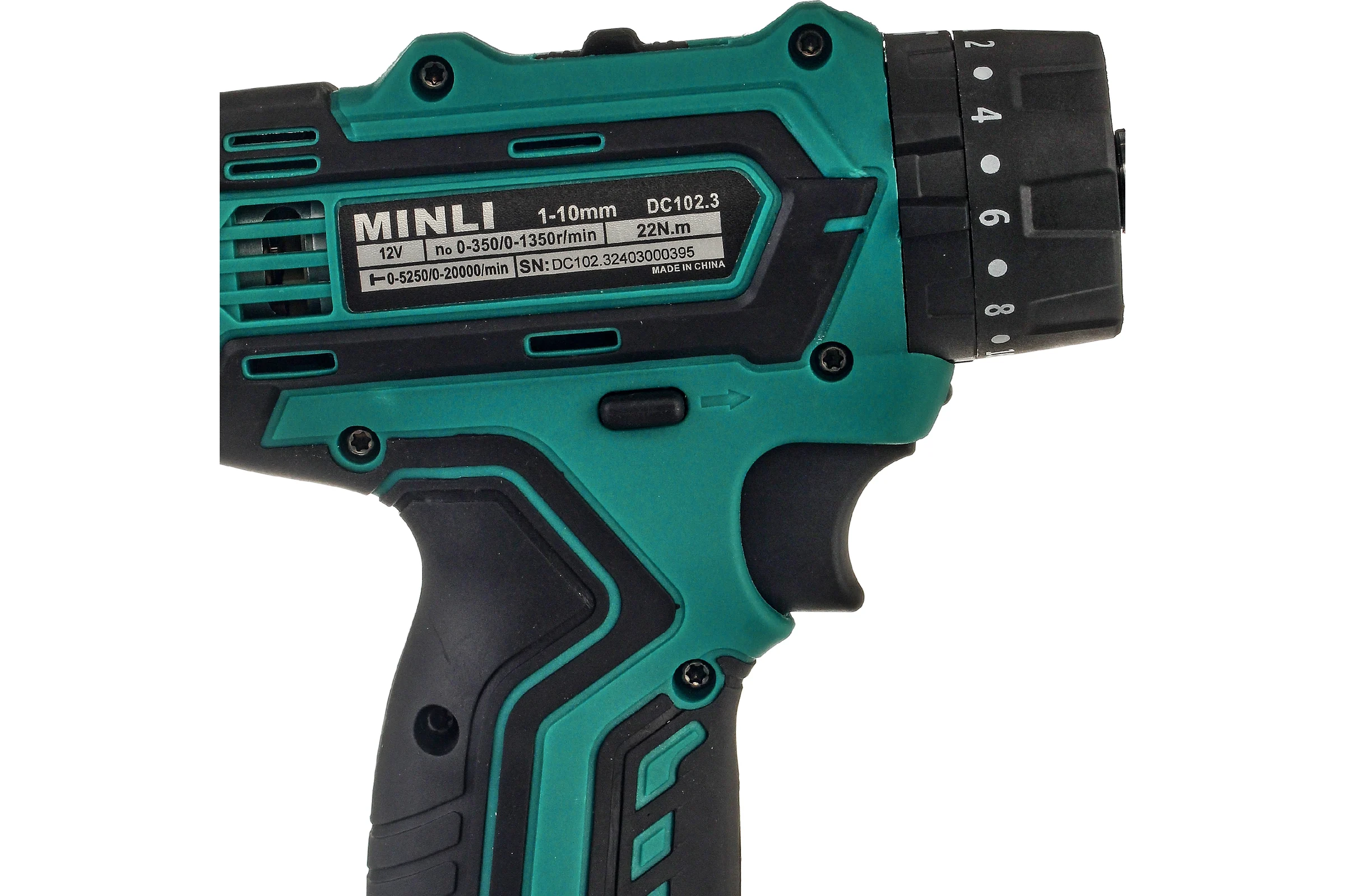 Аккумуляторная дрель-шуруповерт MINLI 10mm 22N.m Li-ion 12Vx2 DC102.3