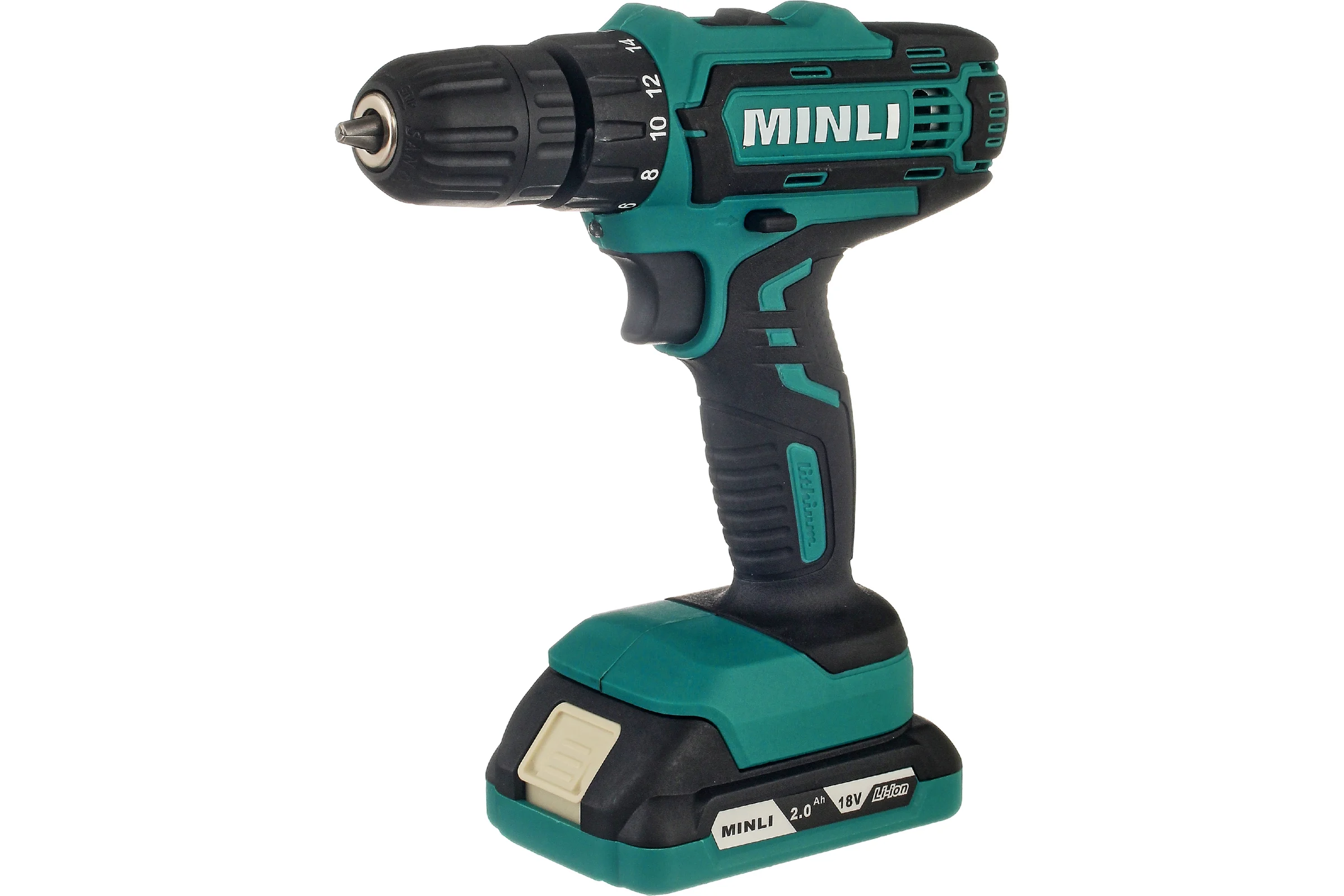 Аккумуляторная дрель-шуруповерт MINLI 10mm 25N.m Li-ion 18Vx2 DC103.2-2.0A