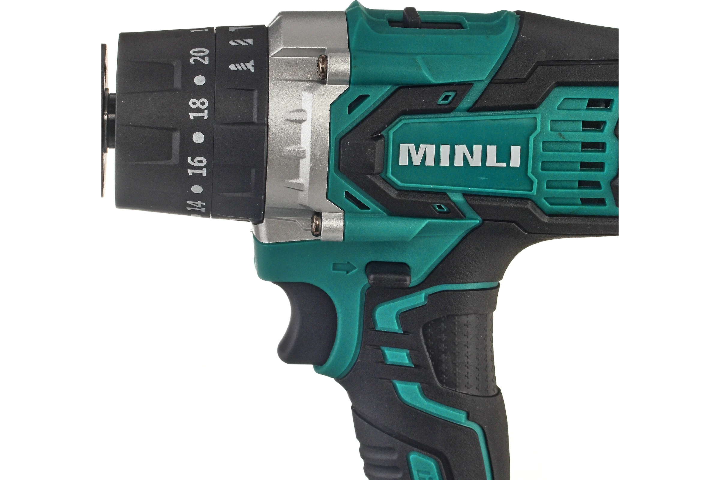Аккумуляторная бесщеточная ударная дрель-шуруповерт MINLI 13 mm 80N.m Li-ion 18Vx2 DC105-4.0A