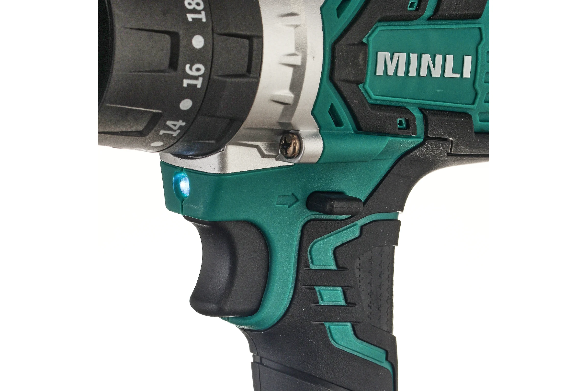 Аккумуляторная бесщеточная ударная дрель-шуруповерт MINLI 13 mm 80N.m Li-ion 18Vx2 DC105-4.0A
