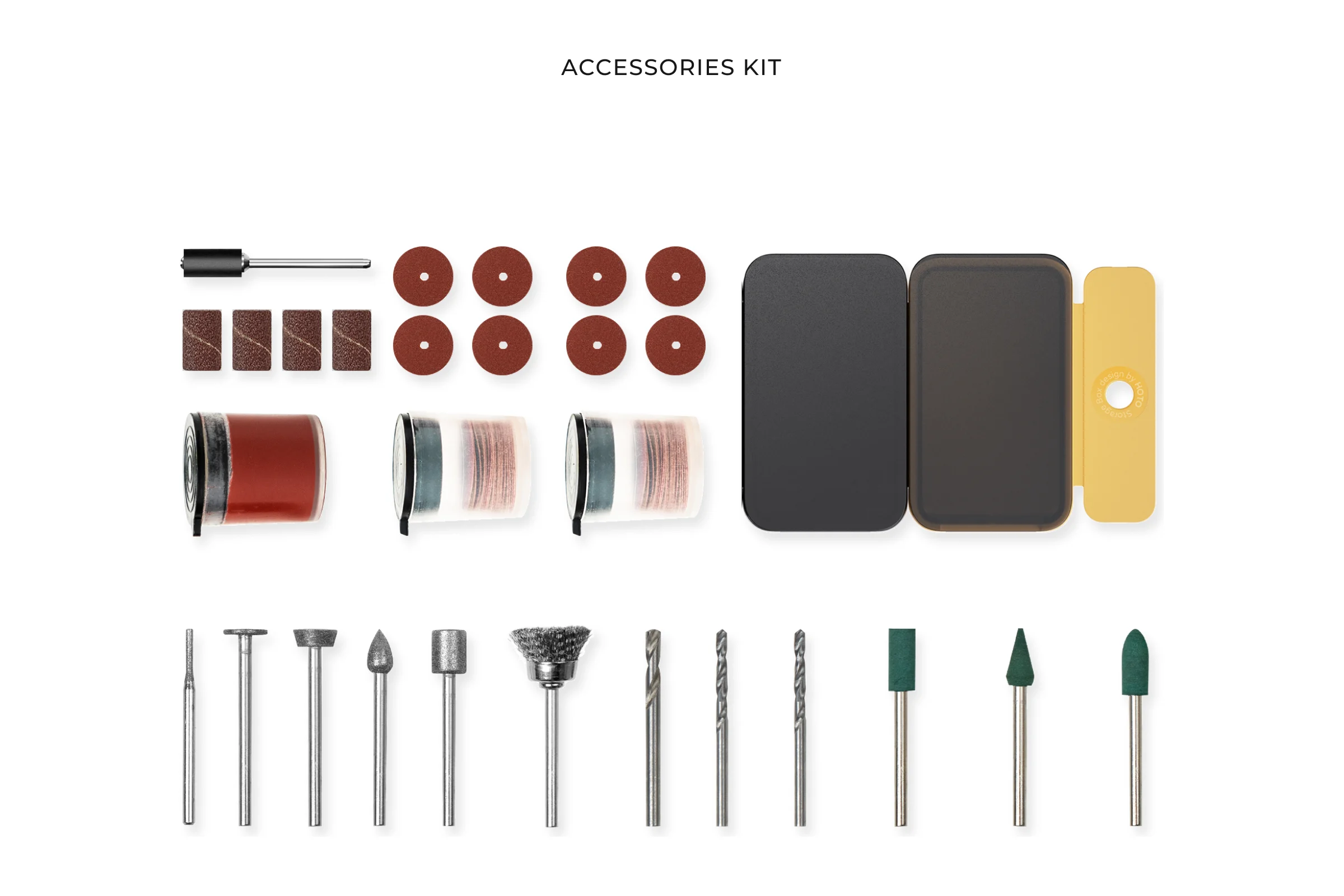 Набор аксессуаров для шлифовальной машинки-гравера HOTO Rotary Tool Accessories Kit HTT0025GL