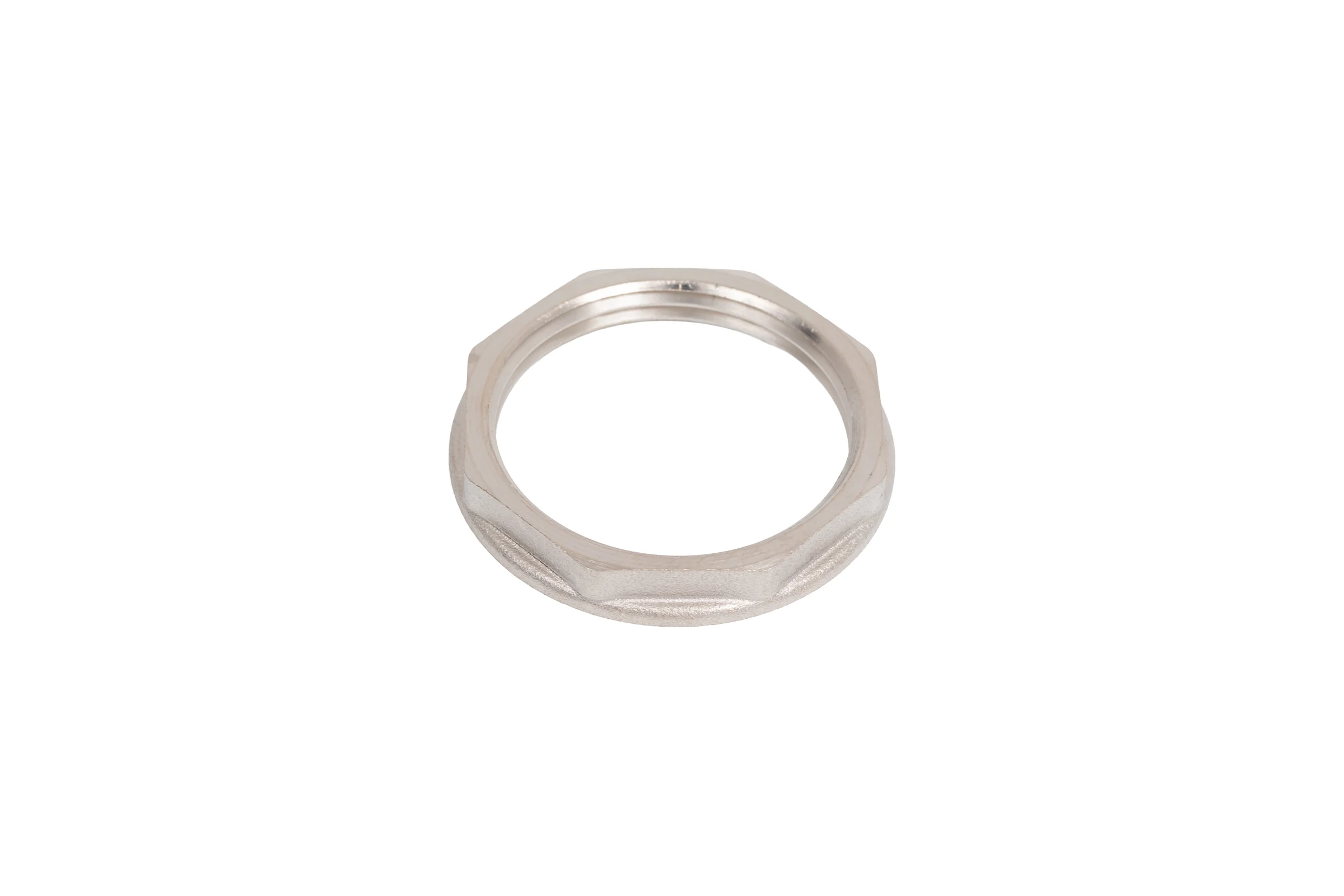 Контргайка LD PRIDE DN32 (1 1/4") латунь никель с биркой LD.67.518.32