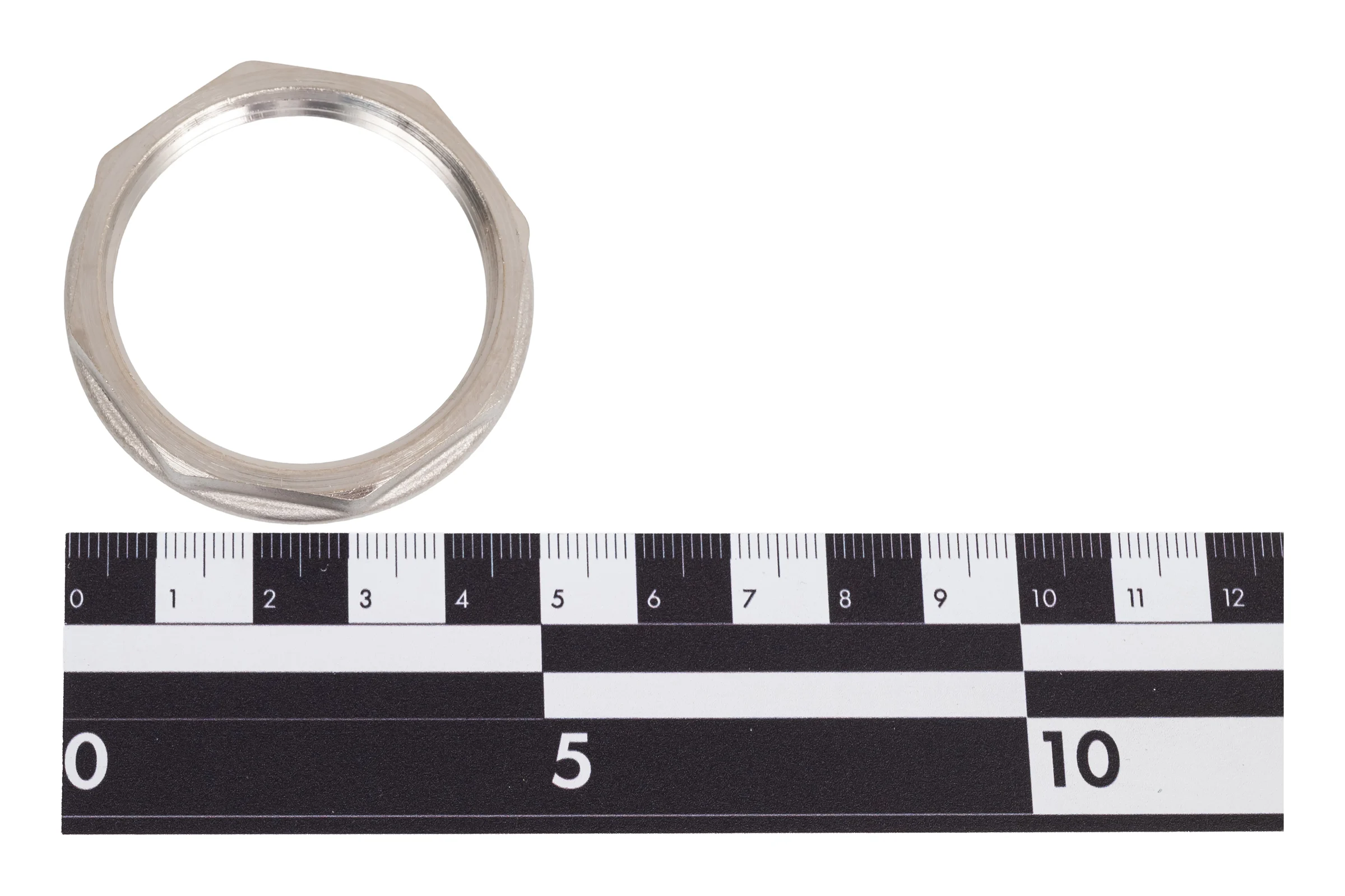Контргайка LD PRIDE DN32 (1 1/4") латунь никель с биркой LD.67.518.32