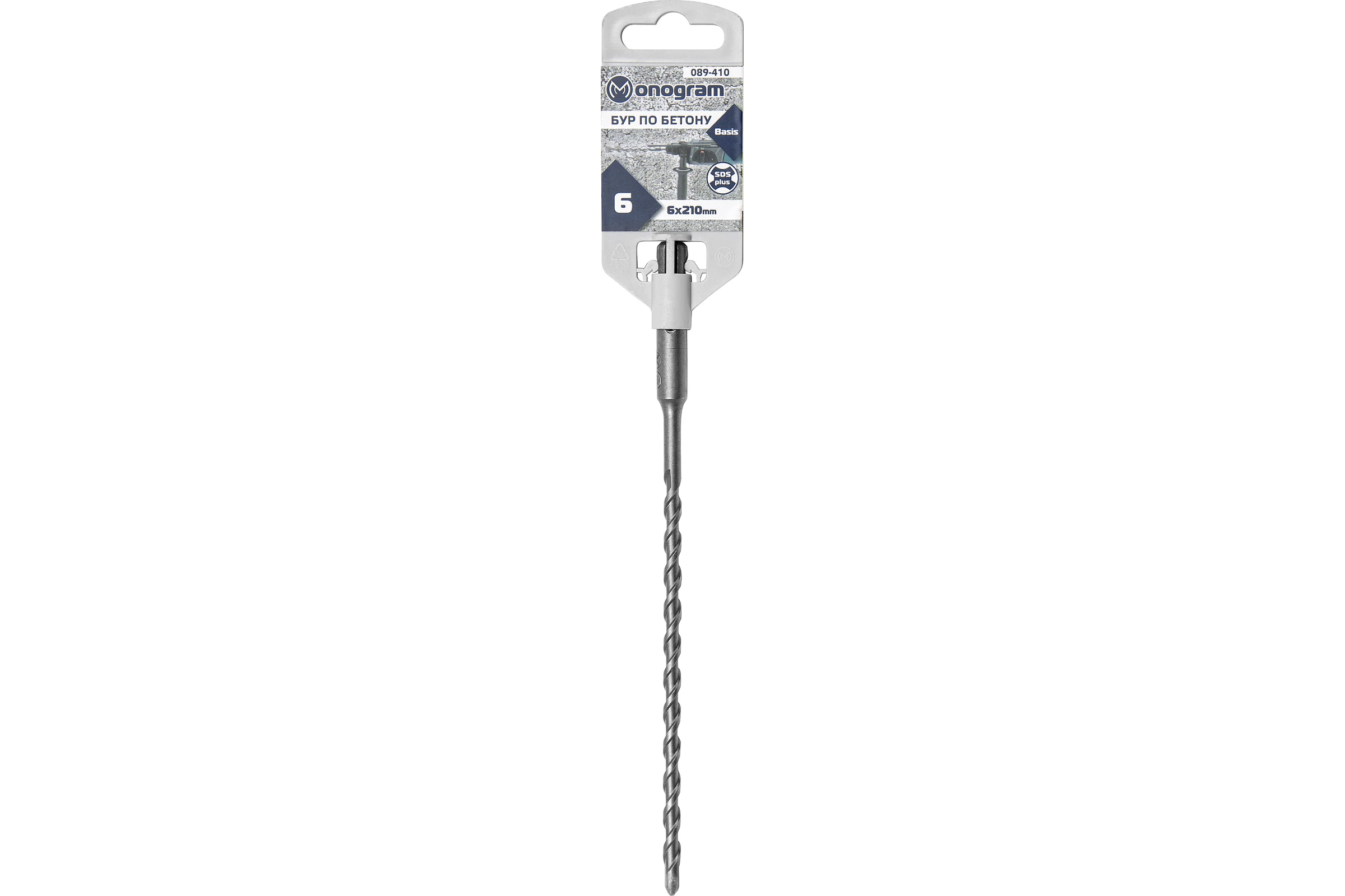 Бур по бетону Basis (6x150х210 мм; SDS-plus) Monogram 089-410