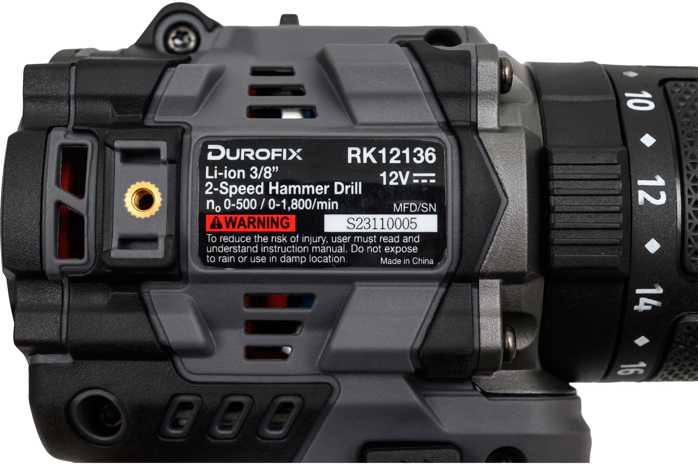 Аккумуляторная ударная дрель - шуруповерт Durofix 3/8 12В 1 АКБ 4,0Ач+ЗУ RK12136-PM