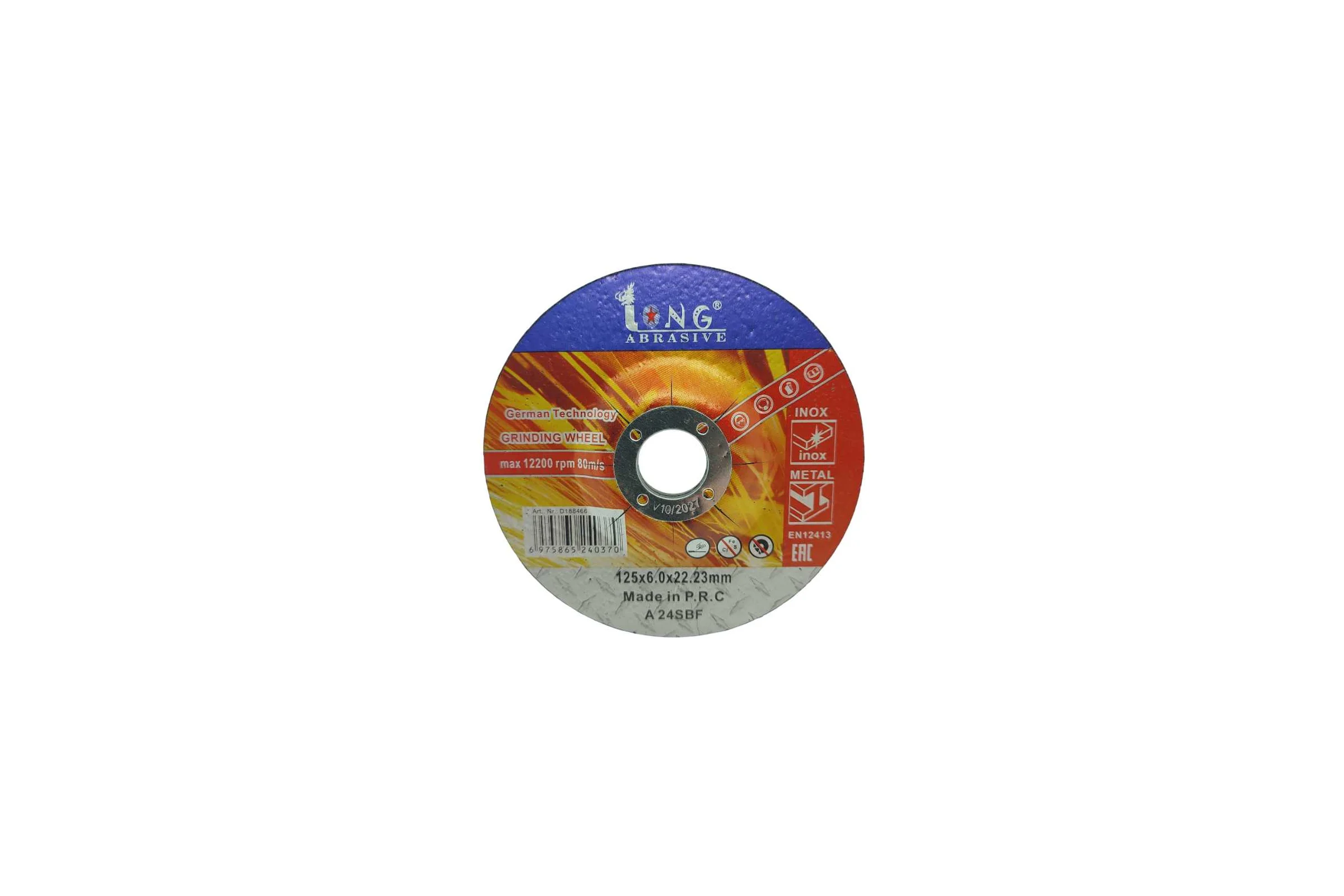 Обдирочный диск Long Abrasive A24SBF 125x6x22,23мм, T27 D188466