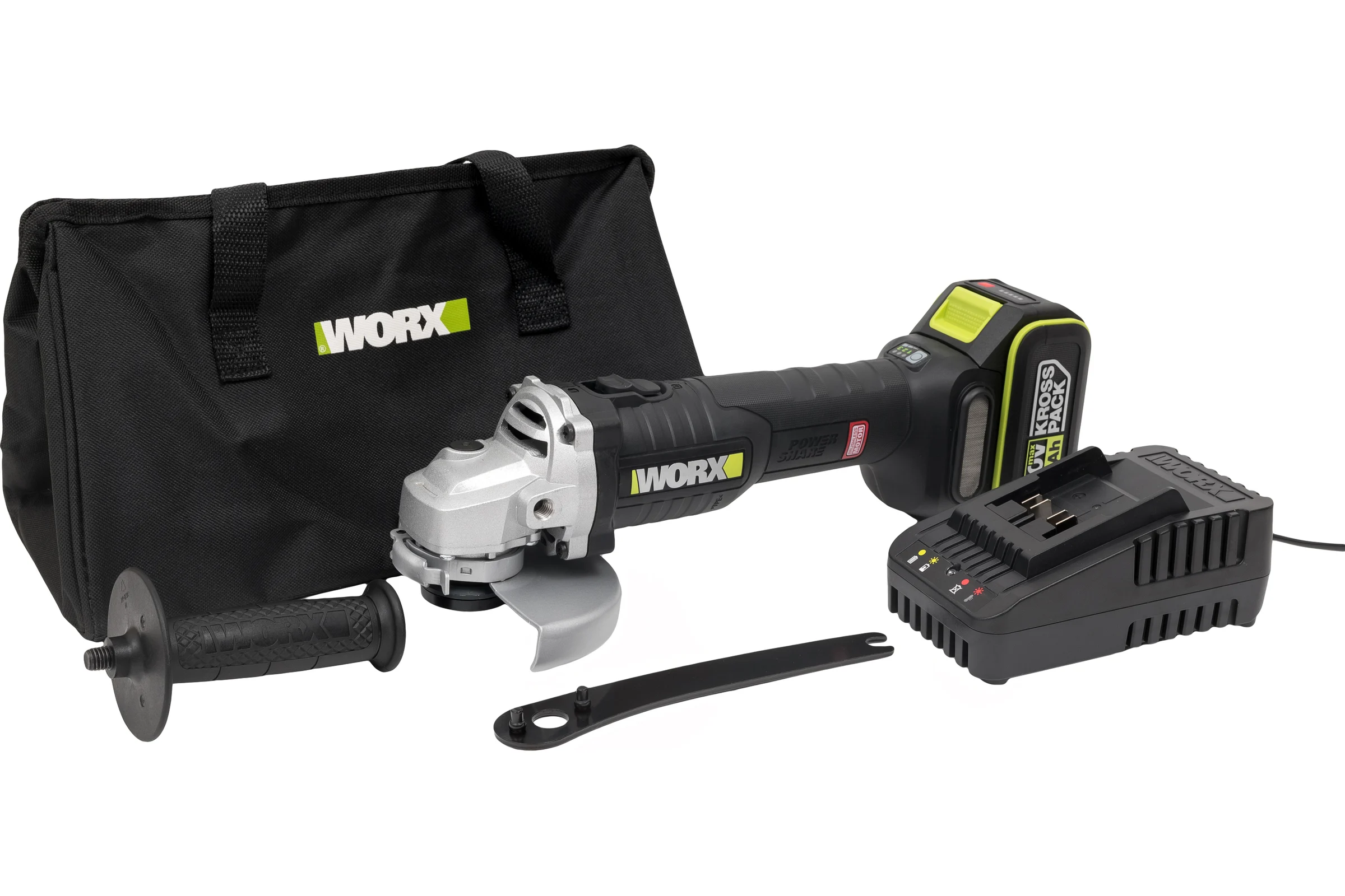 Аккумуляторная угловая шлифмашина WORX Professional WU809.3