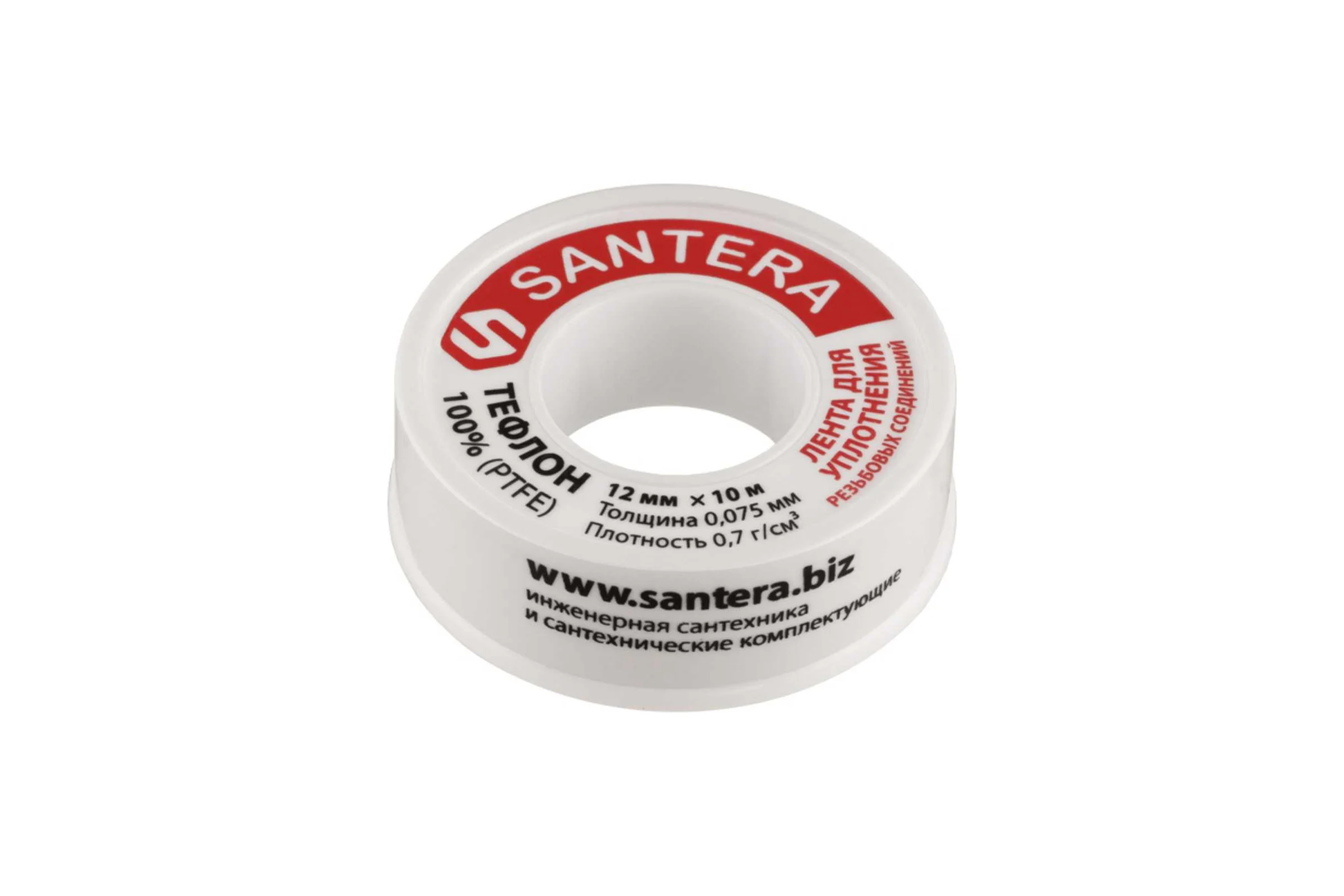 Фум лента SANTERA 12мм 0.075мм 10 м ST2531