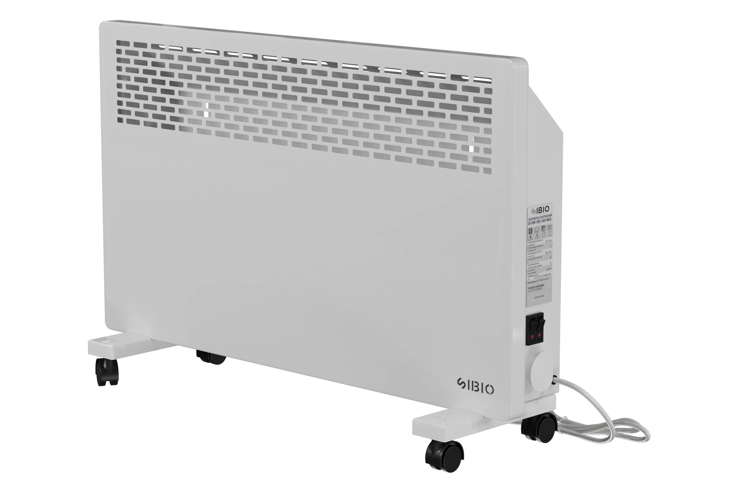 Конвектор электрический Sibio SB-CSM1-1500 W Heat wave (белый) SB-CSM1-1500W