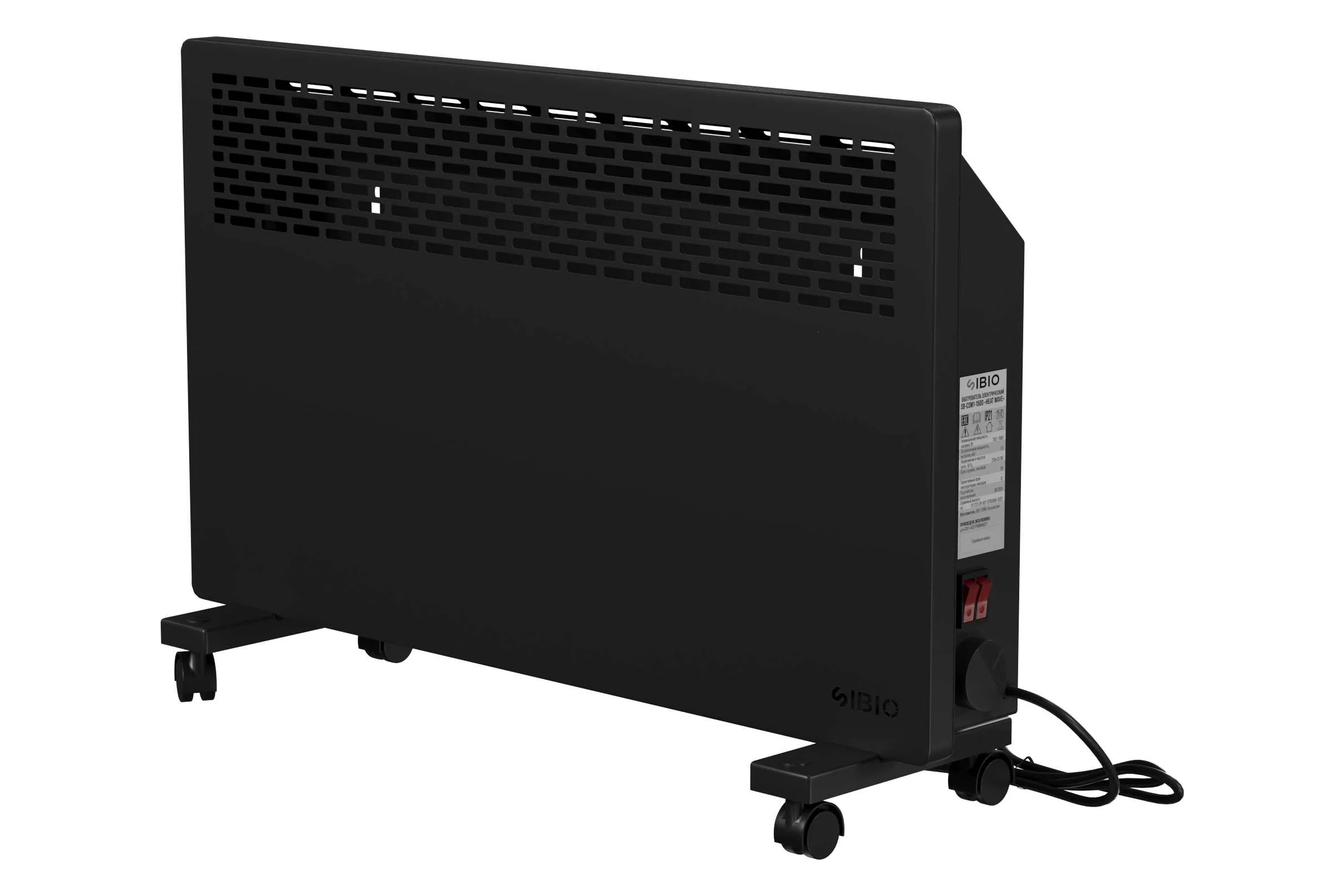 Конвектор электрический Sibio SB-CSM1-1500 B Heat wave (черный) SB-CSM1-1500B