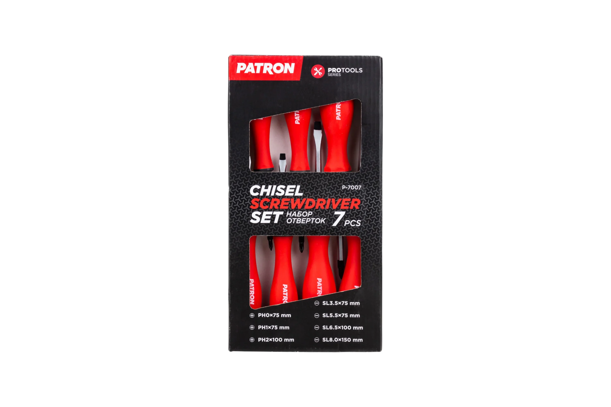 Отвертки Patron набор 7 предметов P-7007(64831)