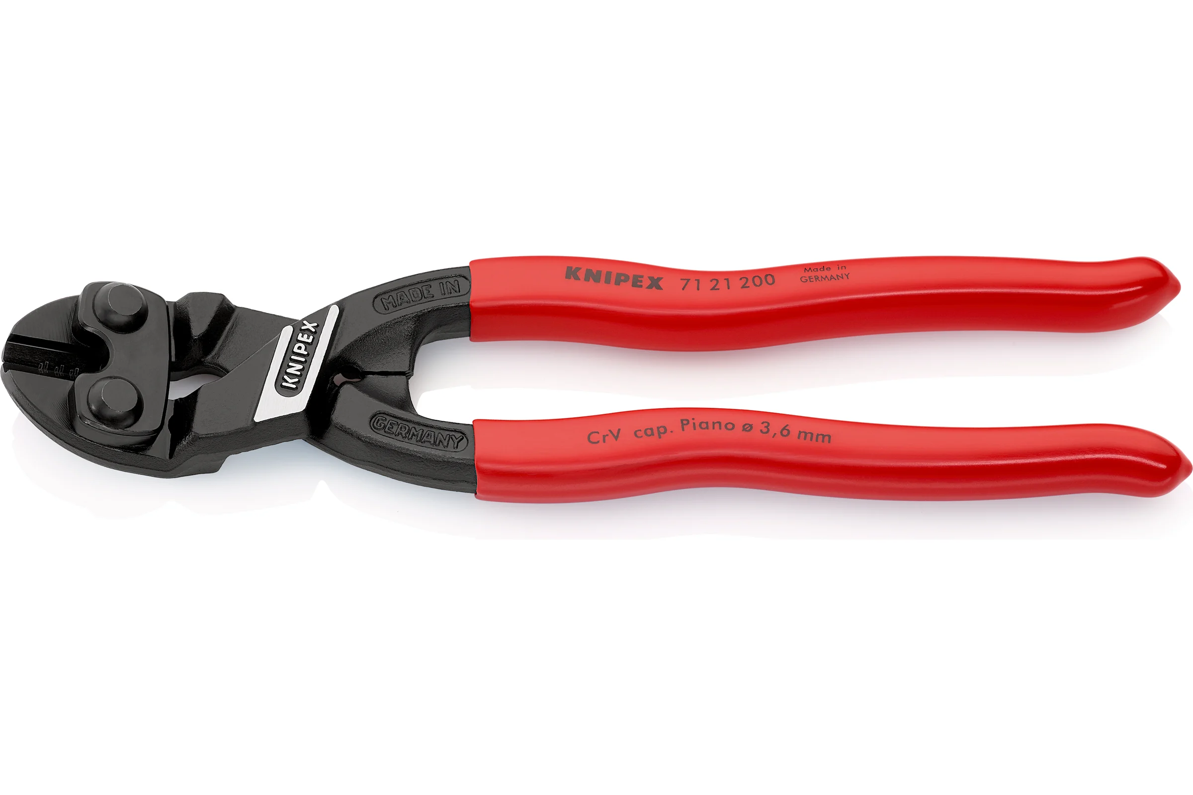 Болторез компактный Knipex, CoBolt, голова 20 градусов, 200 мм, чёрный, 1К ручки, KN-7121200SB
