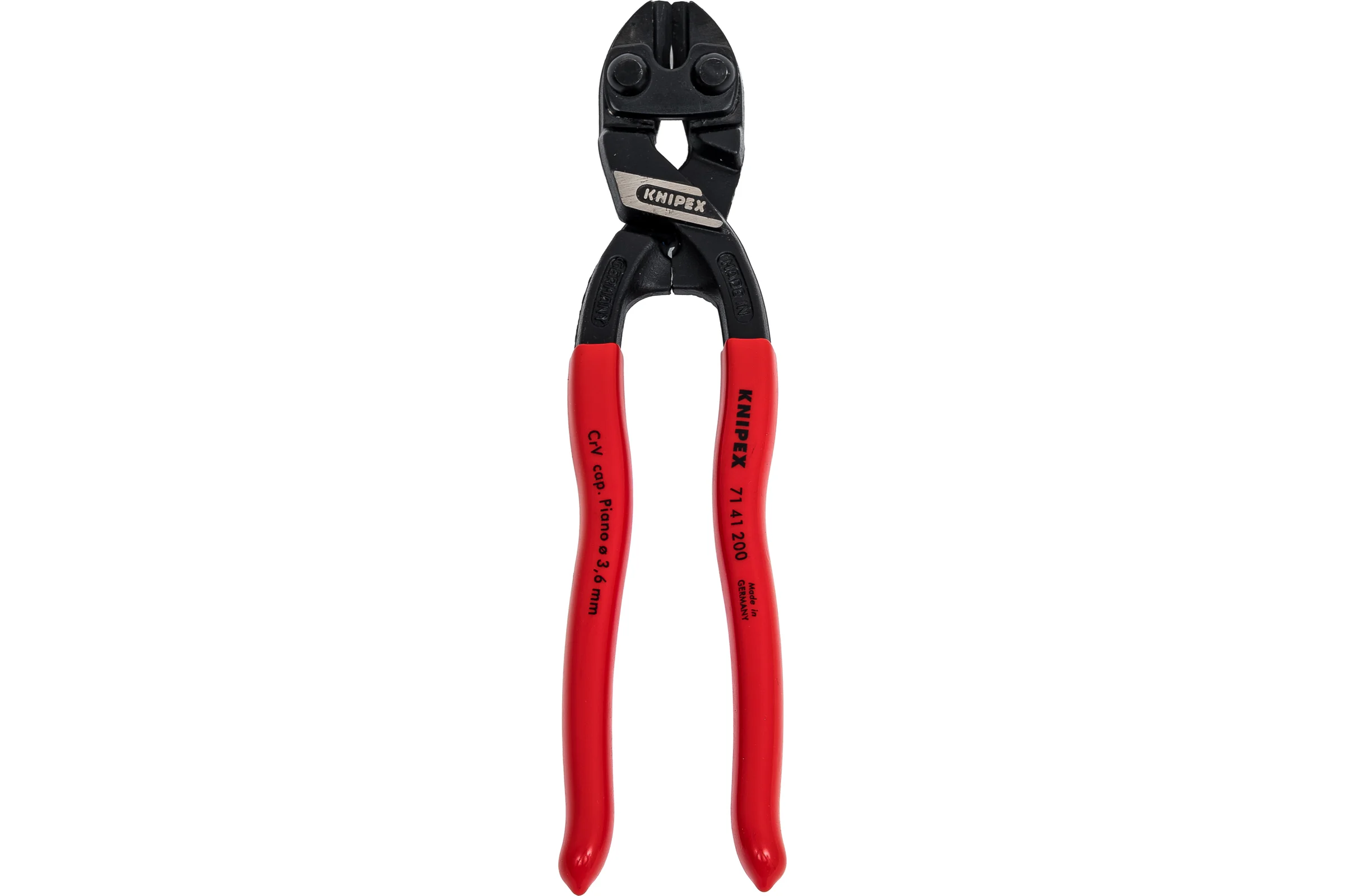 Болторез Knipex, CoBolt, компактный, голова 20 градусов, 200 мм, черный, 1К ручки, KN-7141200SB