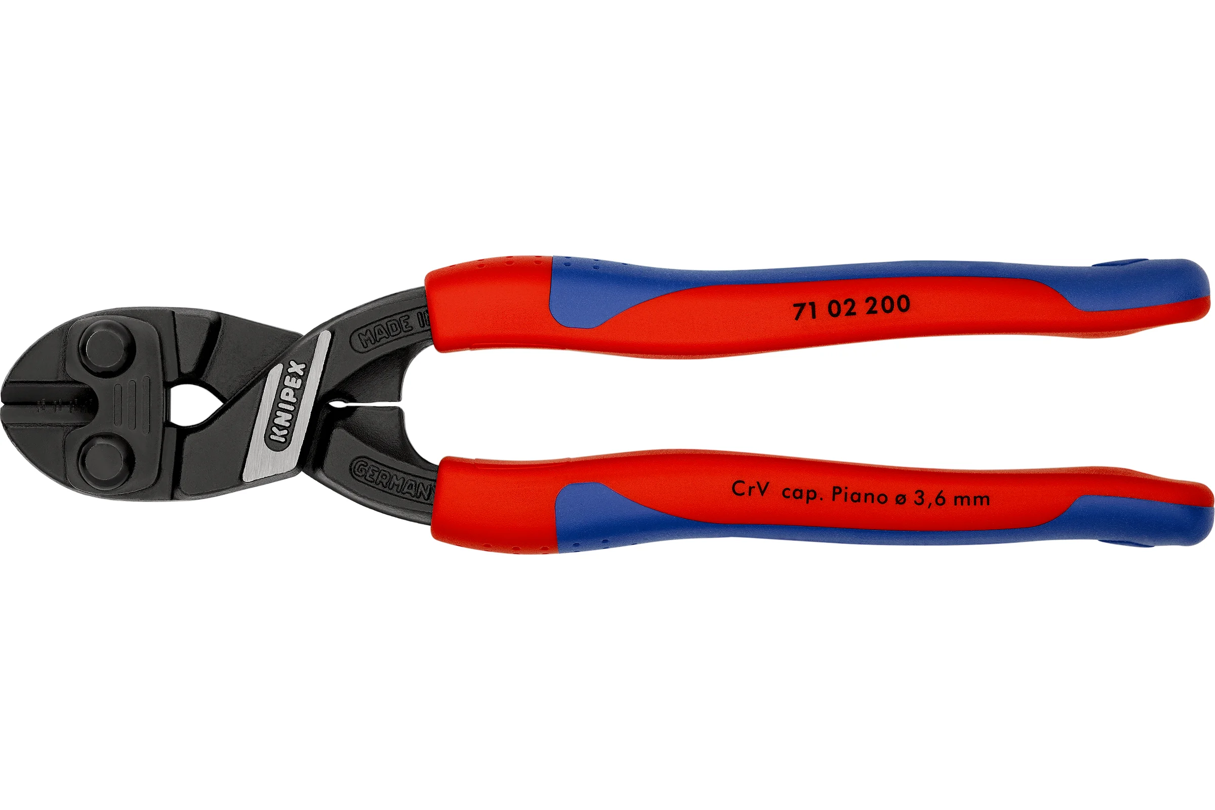 Болторез KNIPEX CoBolt длина 200 мм, 2К ручки, KN-7102200SB