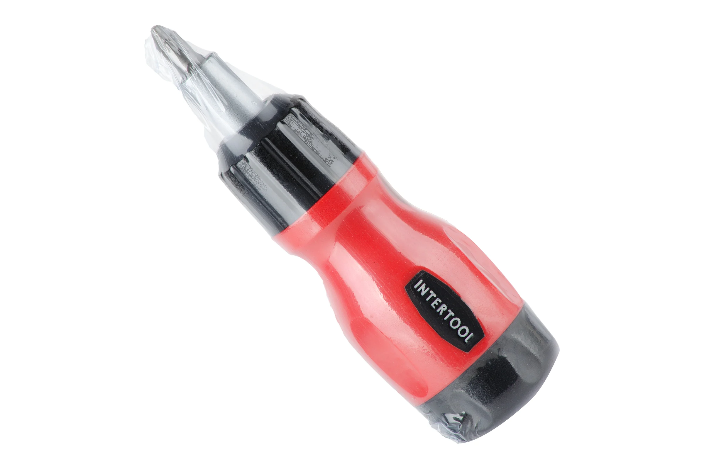 Реверсивная отвертка с комплектом насадок INTERTOOL 6ед VT-1009