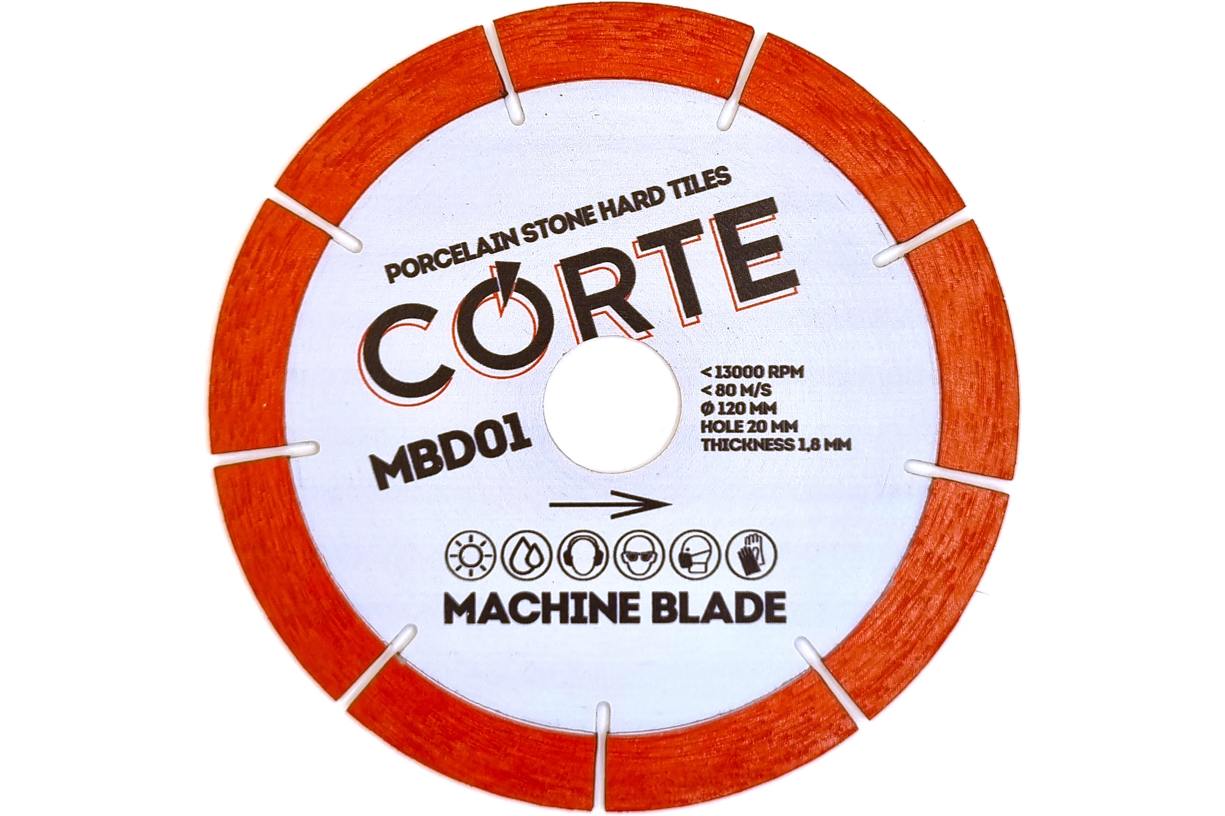 Диск алмазный CORTE MACHINE BLADE для станков 120х1.8х20 мм MBD01