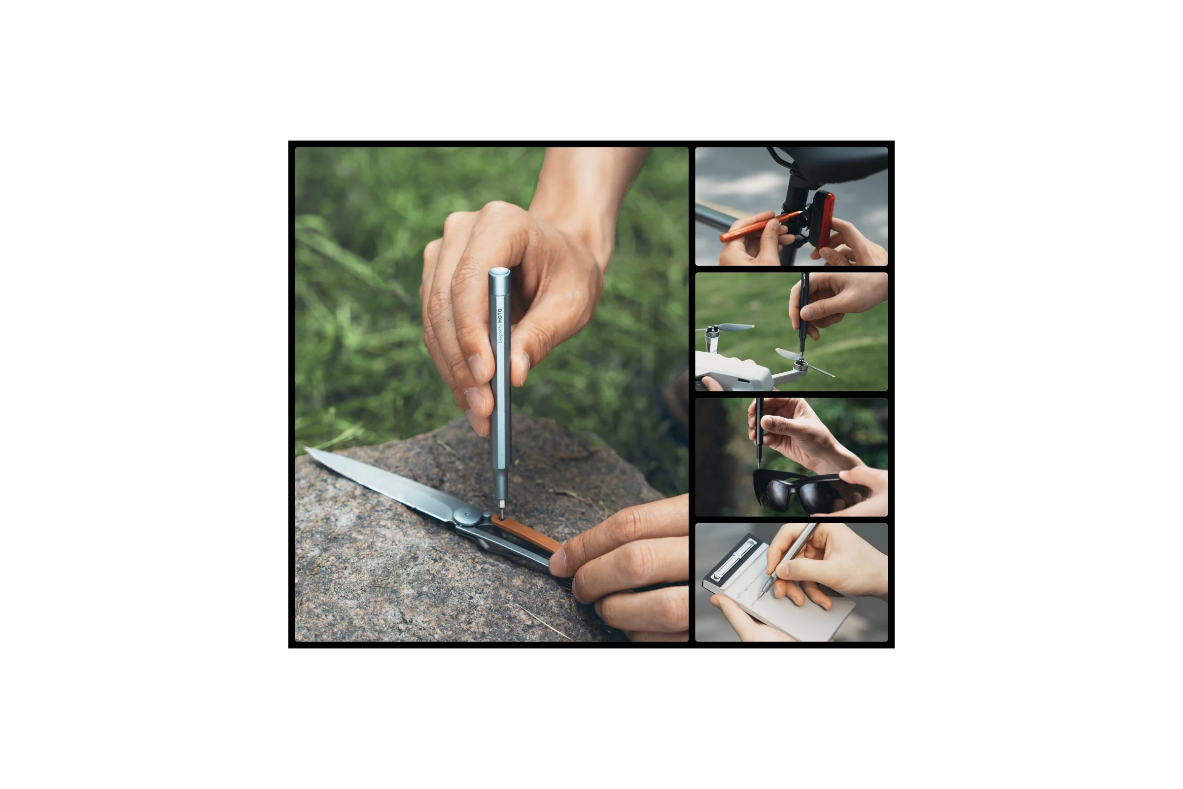 Карманная отвёртка с набором бит HOTO Pocket Precision Screwdriver SE (серебристый) HFT0003GL