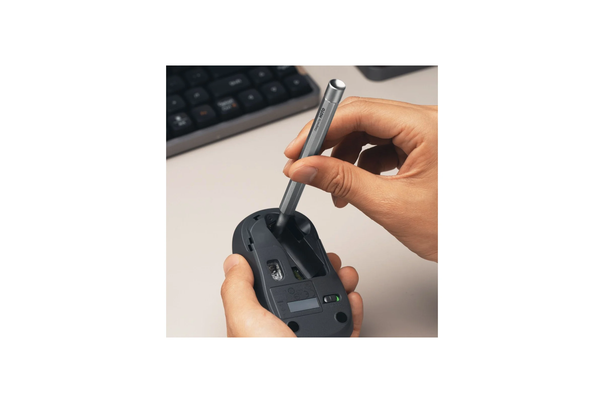 Карманная отвёртка с набором бит HOTO Pocket Precision Screwdriver SE (серебристый) HFT0003GL