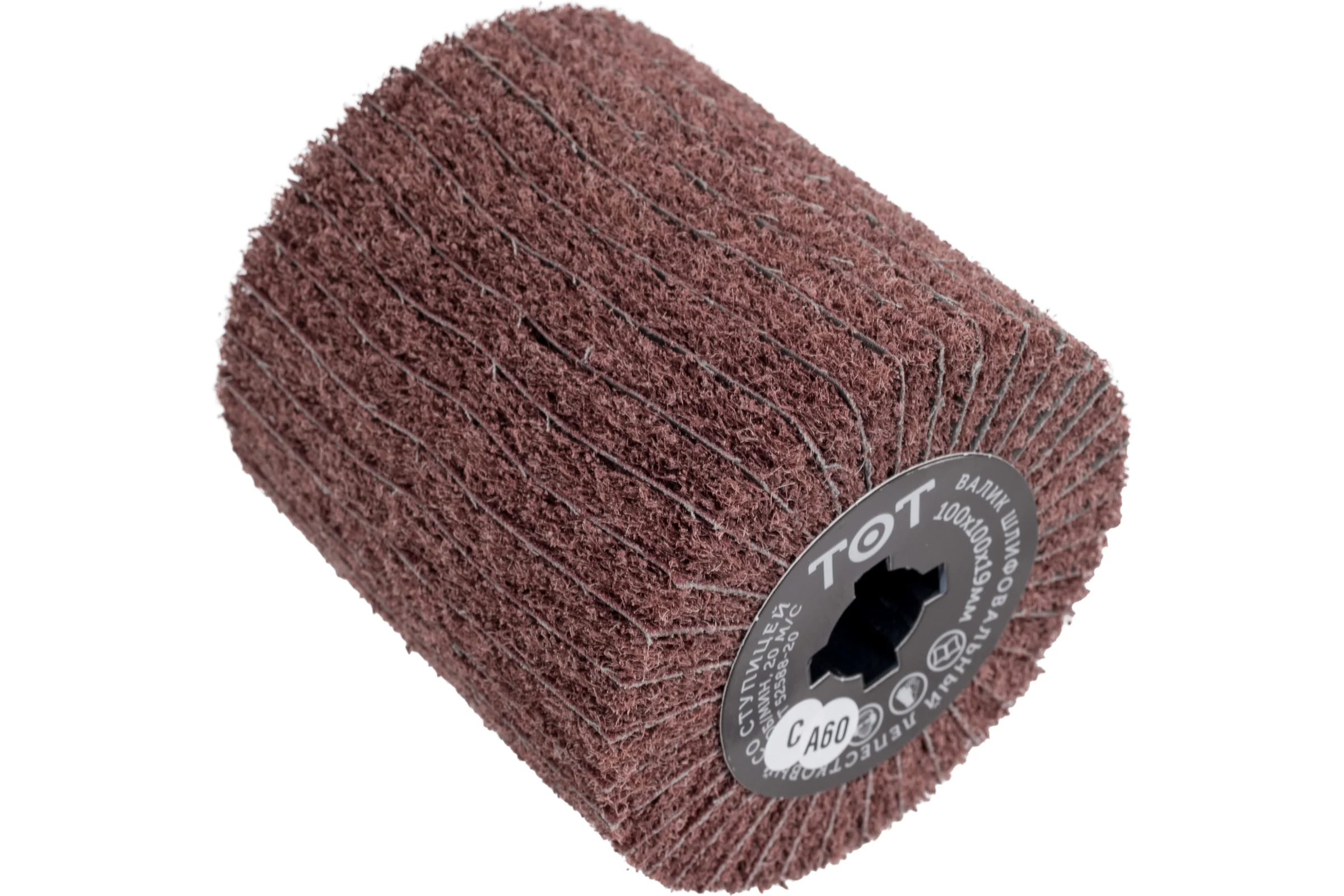Валик шлифовальный (100х100х19 мм; AC60 COARSE+P60) TOTFLEX 4631159668771