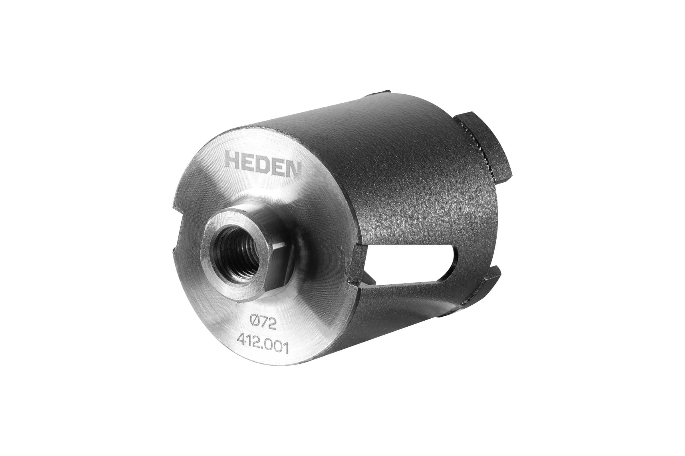 Коронка алмазная для подрозетников HEDEN 72x65 мм, М16, 4 сегмента, боковая, арт. 412.001