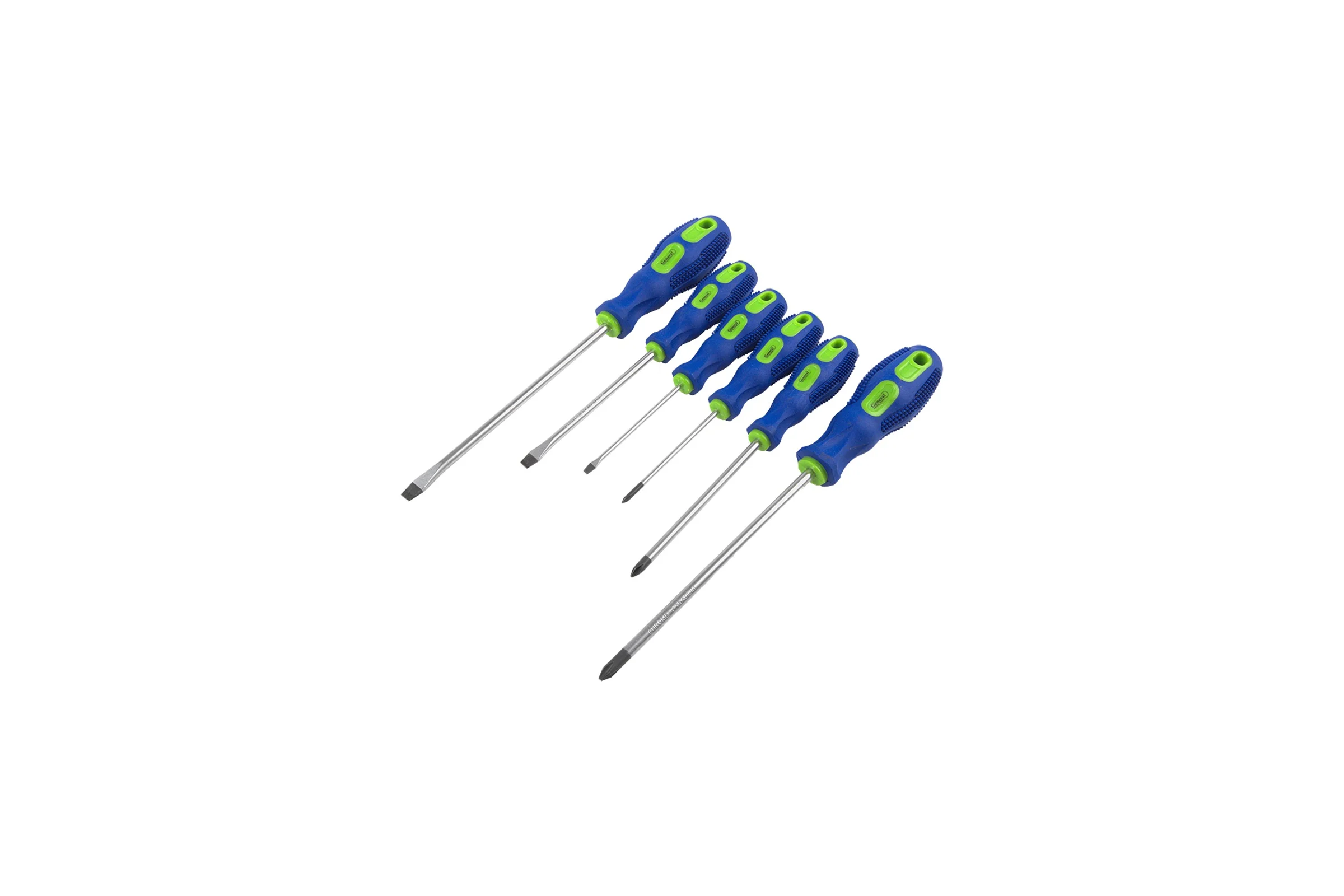 Набор отверток General Lighting Systems 6 шт. 3хSL, 3хPH, пласт. держатель, CR-V, G-Tec, General 901207