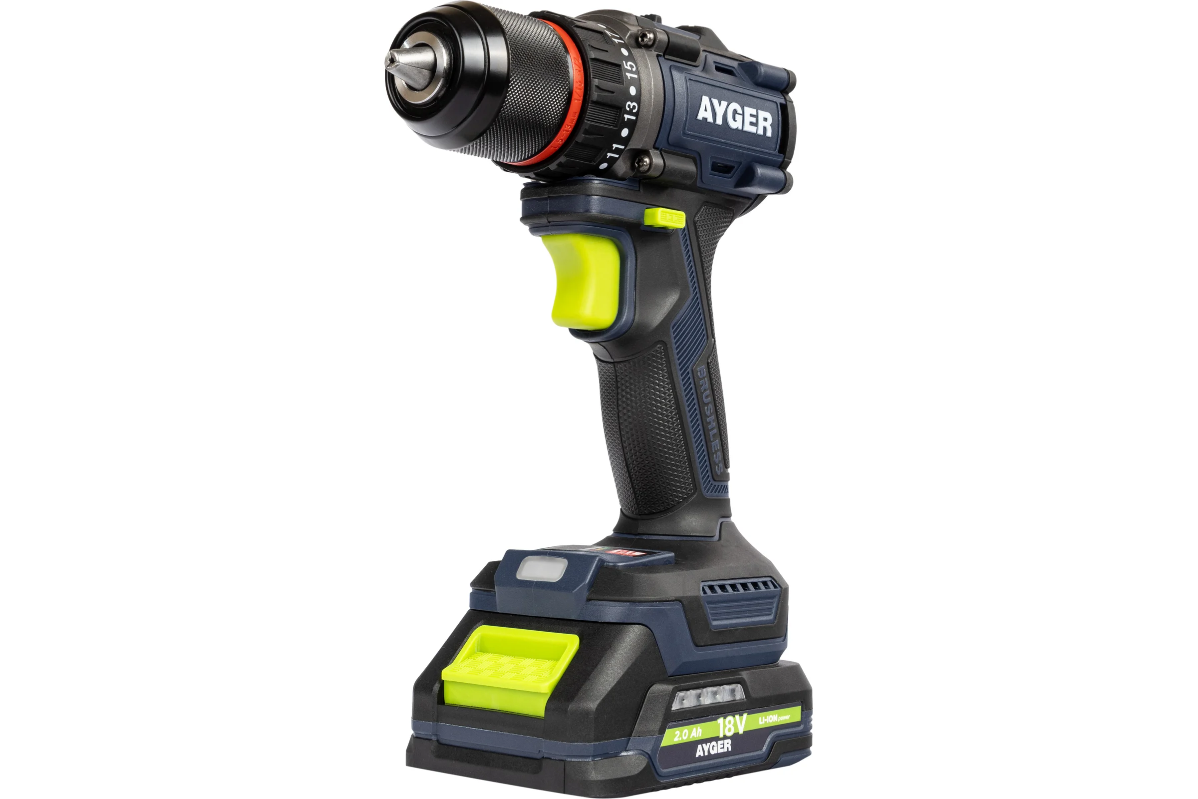 Аккумуляторный бесщеточный шуруповерт AYGER AP20BL2-70