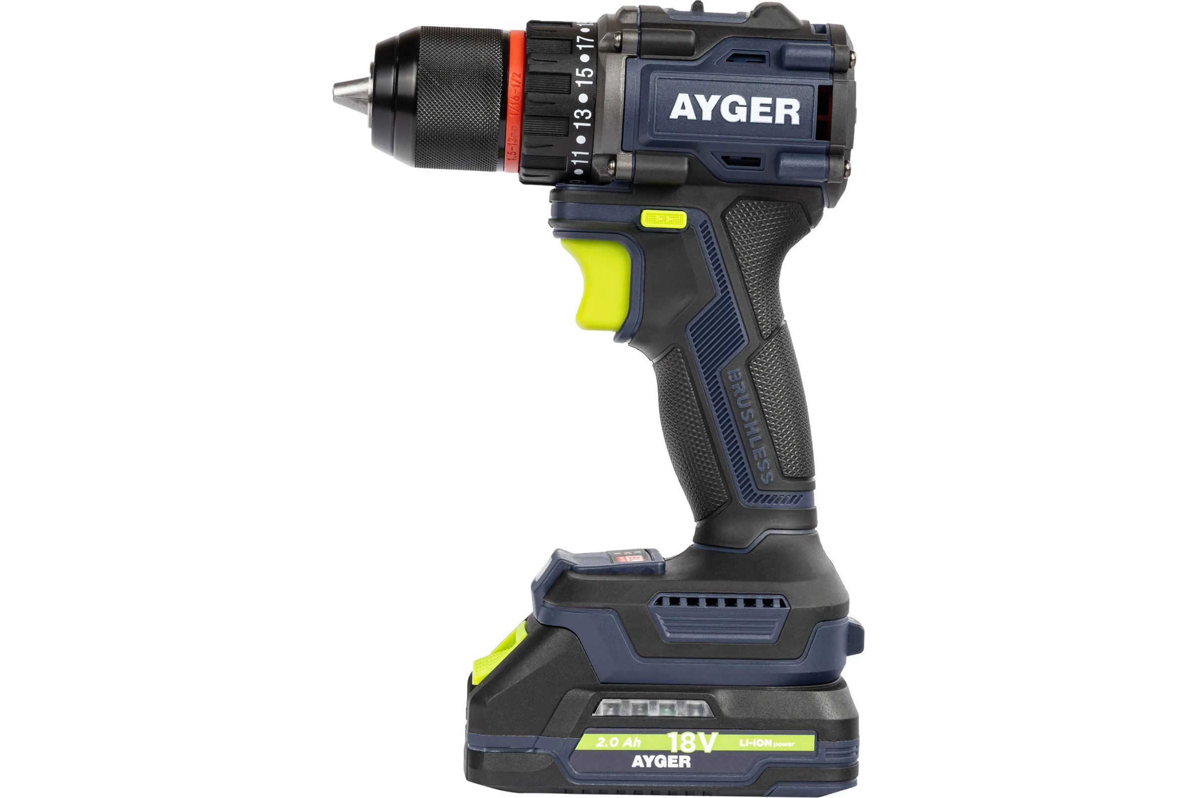 Аккумуляторный бесщеточный шуруповерт AYGER AP20BL2-70