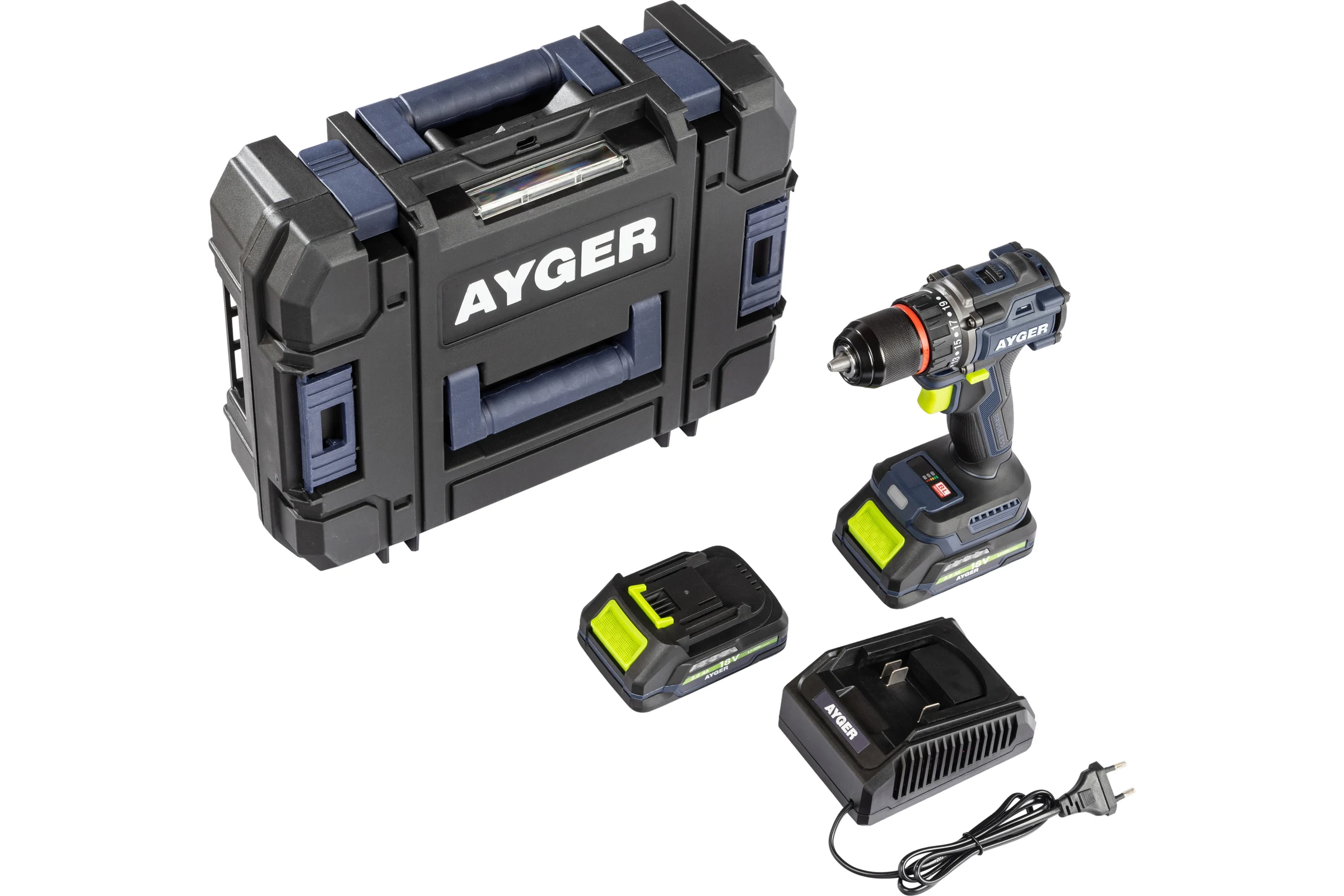 Аккумуляторный бесщеточный шуруповерт AYGER AP20BL2-70