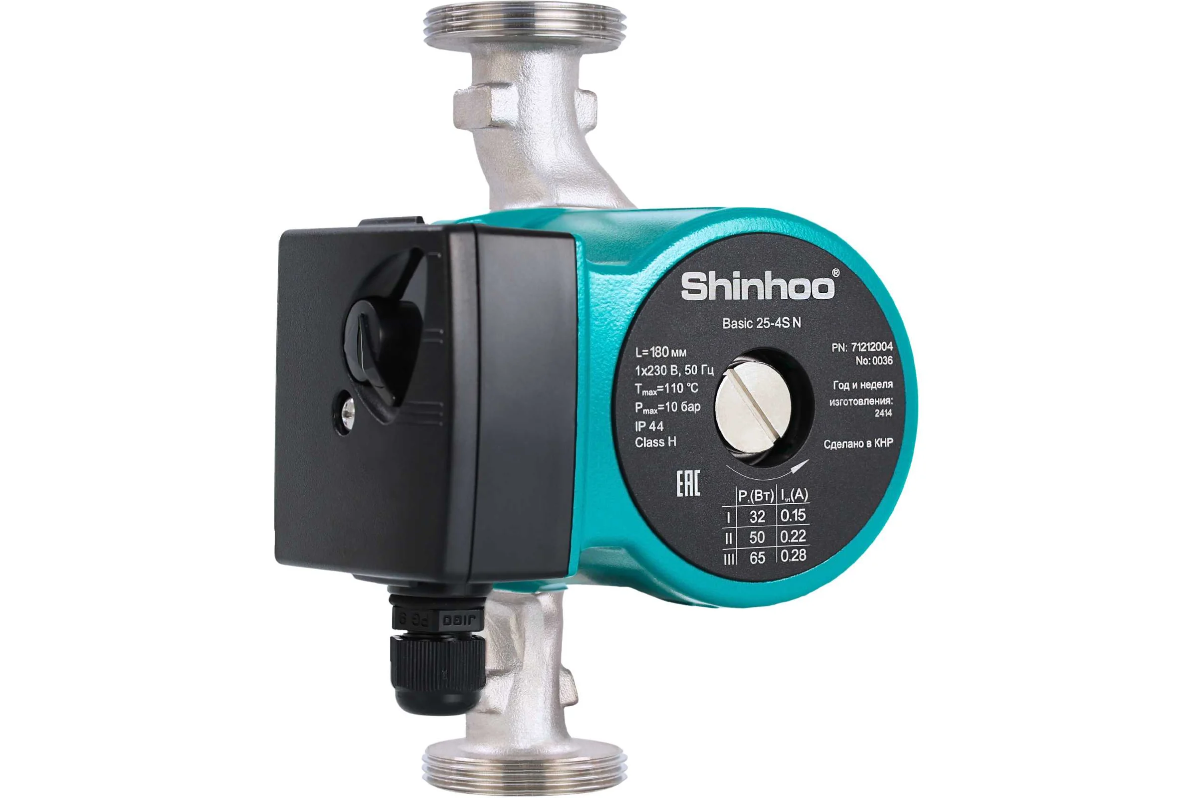 Насос циркуляционный SHINHOO BASIC 25-12 N 180 1x230V 71223001