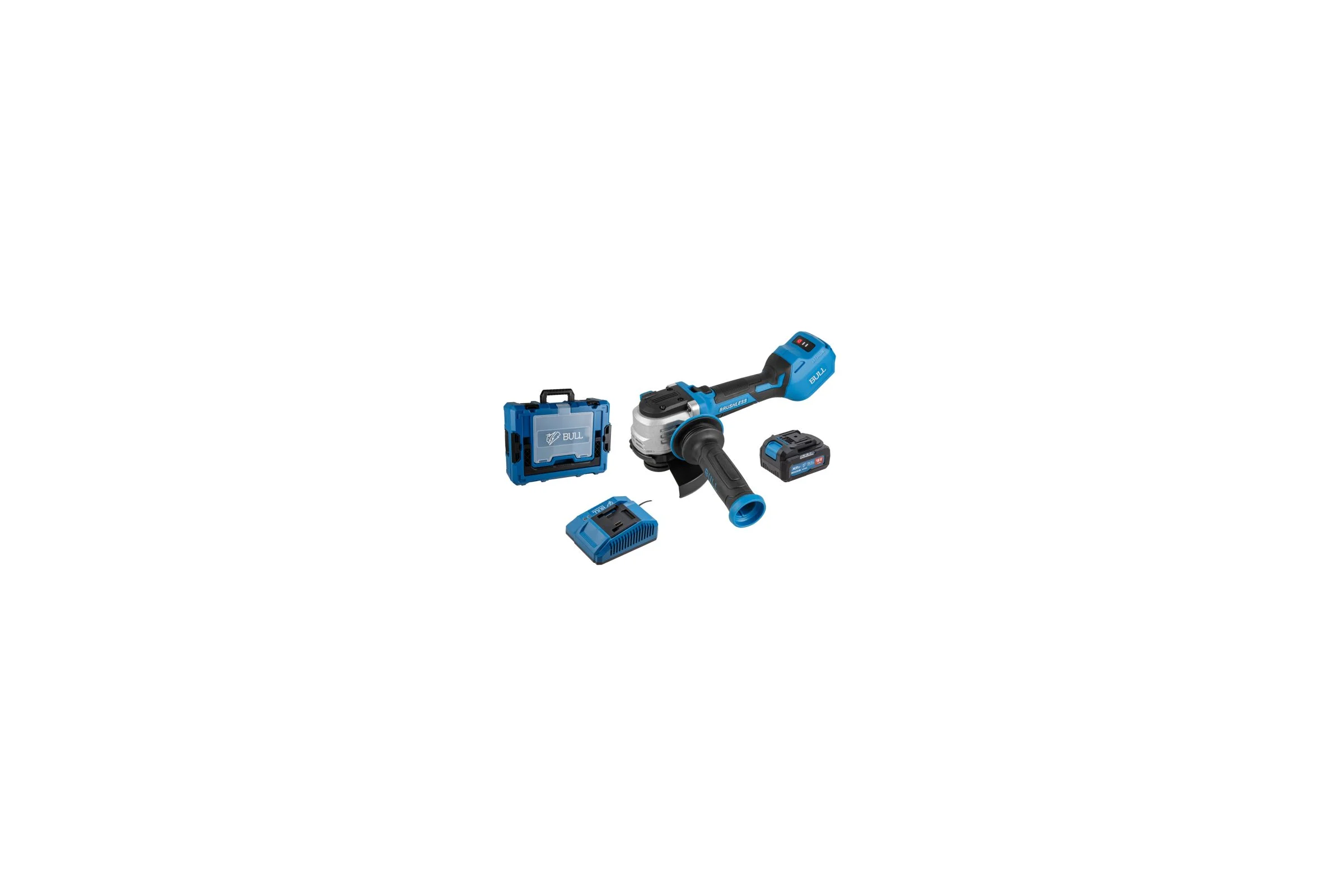 Аккуммуляторная углошлифмашина BULL CSG 1812-1 SR Xcase XLTpro 1x4 Ач БЕСЩЕТ, 125 мм, рег. об., 10 000 об/мин 1333997 ЦЗ-0841839086