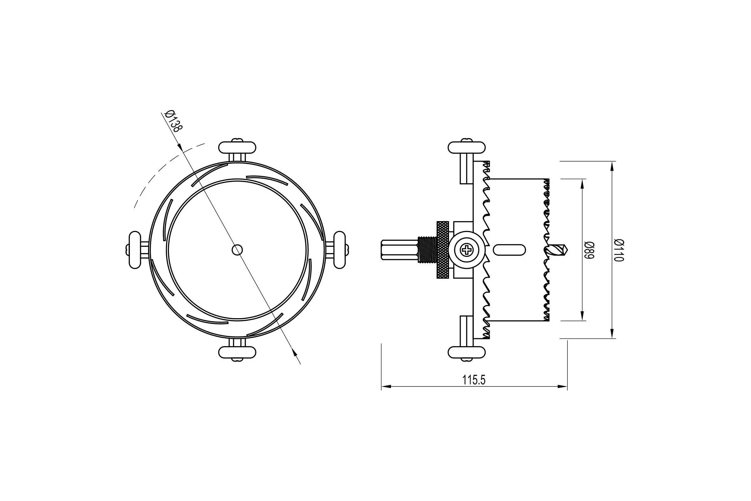 Двухуровневая коронка Arlight ATK-DRILL-R89-R110 1шт 056393