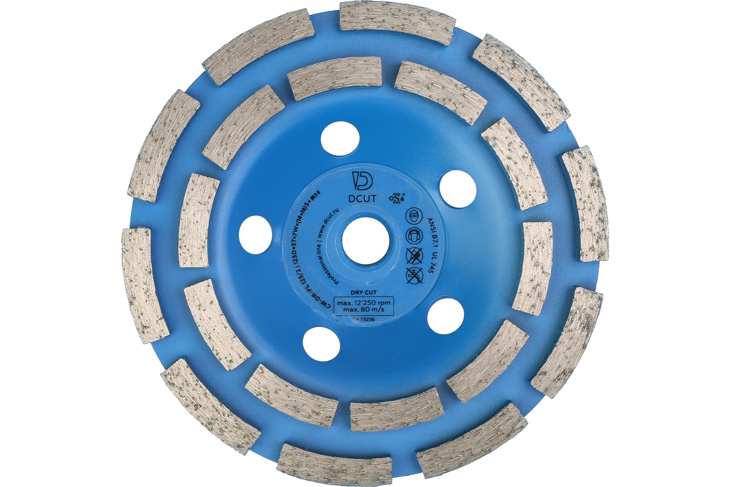 Алмазная шлифовальная чашка DCUT 125xW5x22мм DW125-22DR-PL