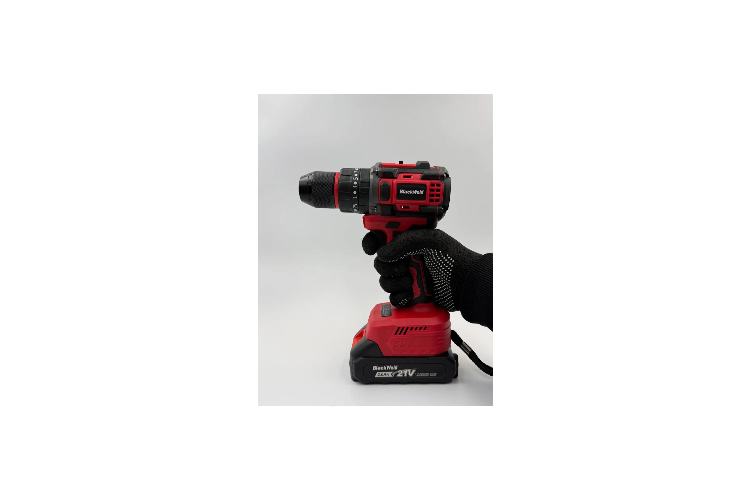 Бесщеточная аккумуляторная дрель-шуруповерт BlackWeld JZ02-10-2RB 21V 2.0Ah 150178