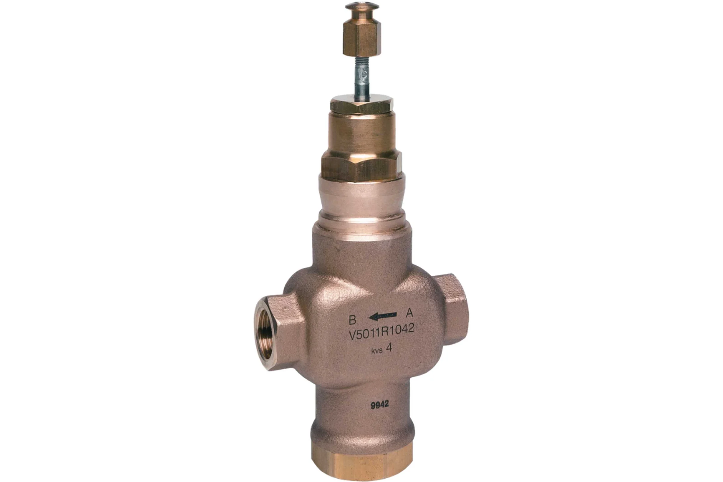 2-х ходовой регулирующий линейный муфтовый клапан Honeywell DN32 PN16 Kvs 16 20мм V5011R1075
