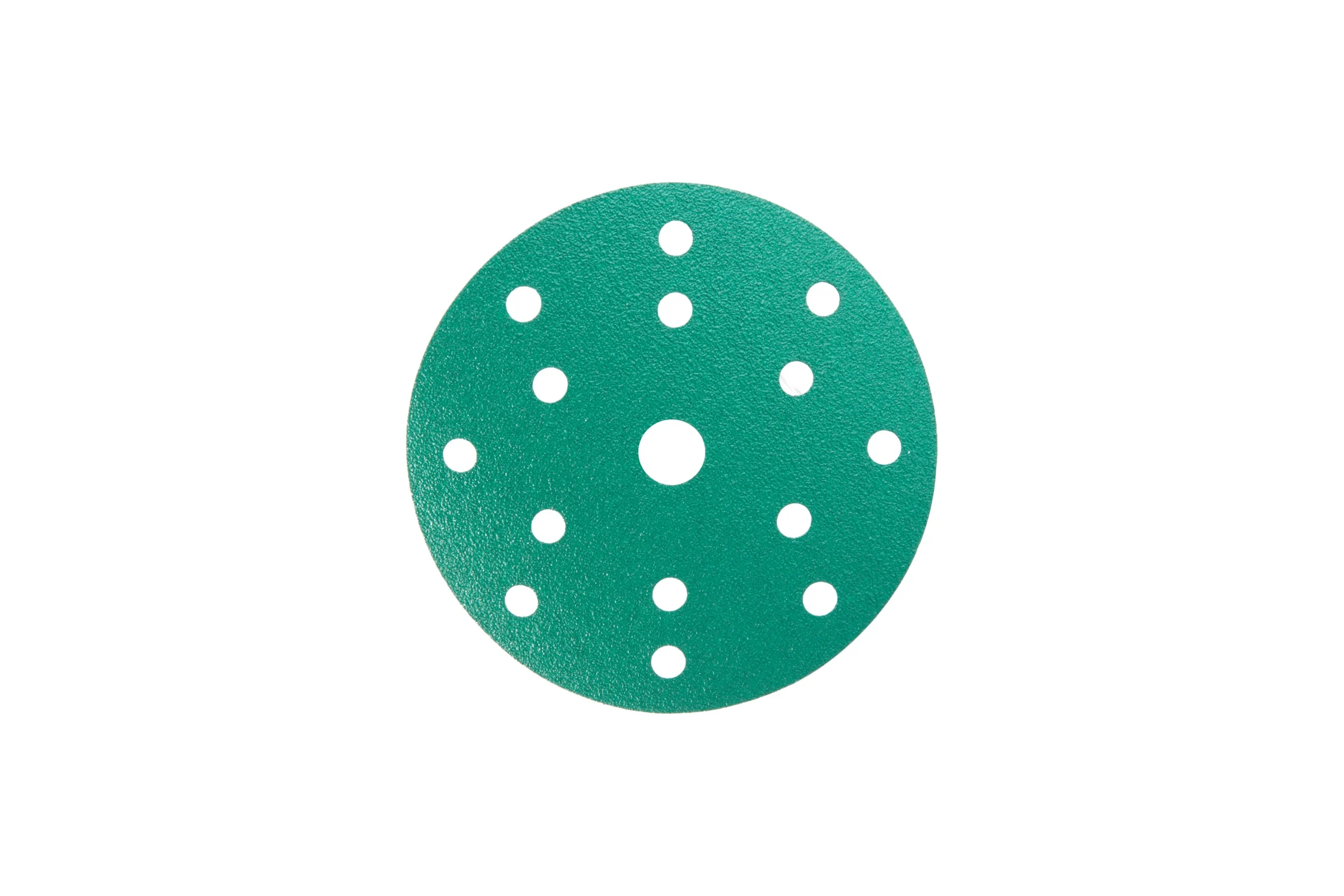Шлифовальный круг Long Abrasive AF77 Green 150мм на липучке, Р220, 15отв D771502215-100