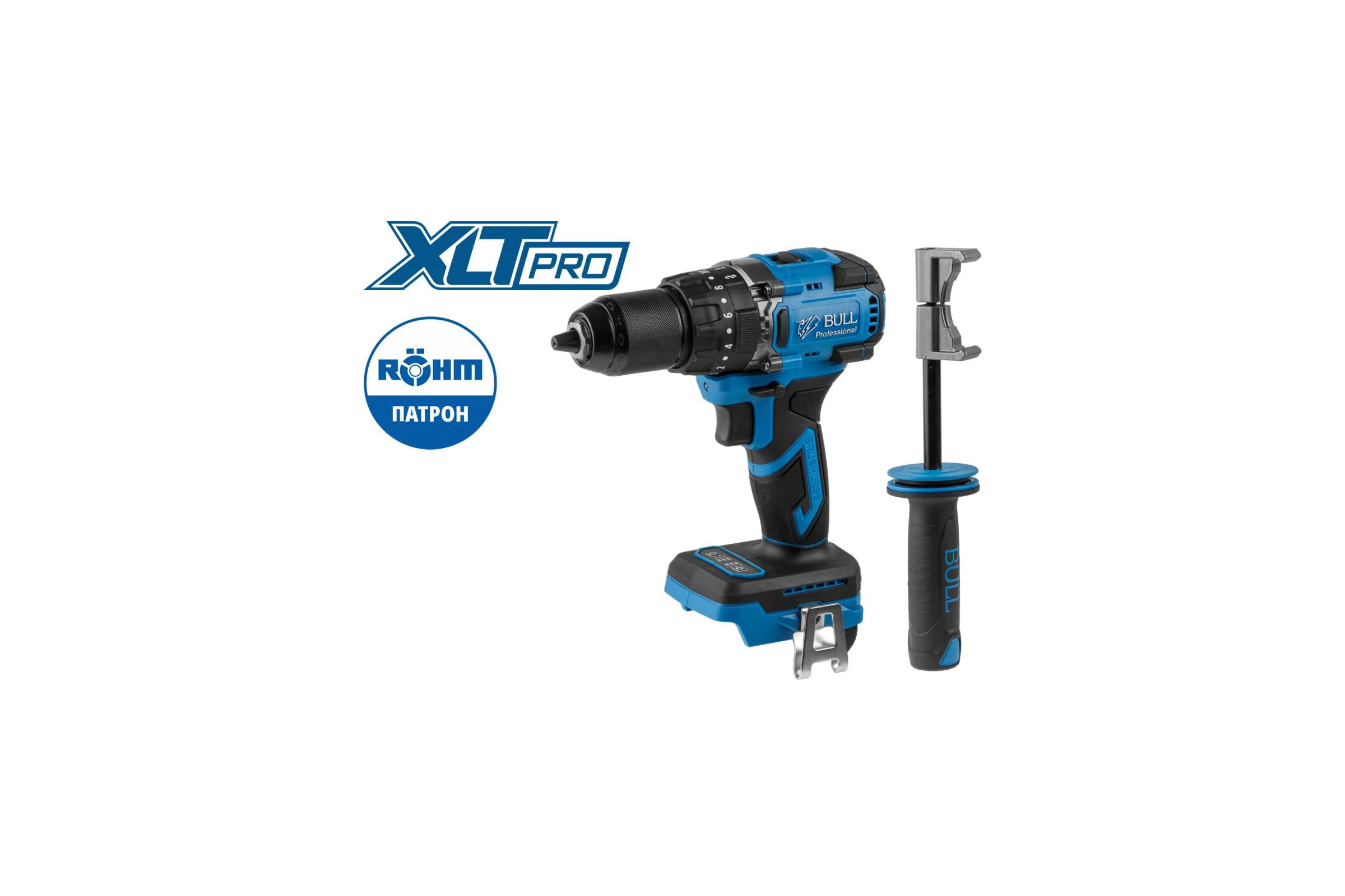Аккумулятор дрель-шуруповерт BULL SR 1806 R-series SOLO XLTpro бесщеточный, Ударный, 18 В, 80 Н*м 2329058