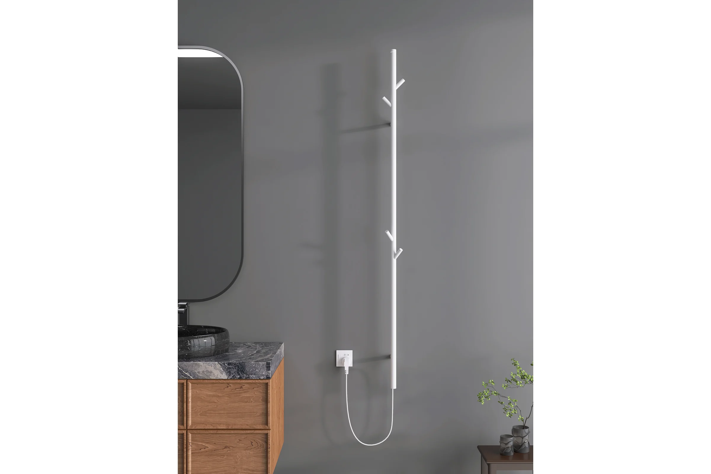 Электрический полотенцесушитель VENTSFERA HeatBranch c таймером CV-1 white