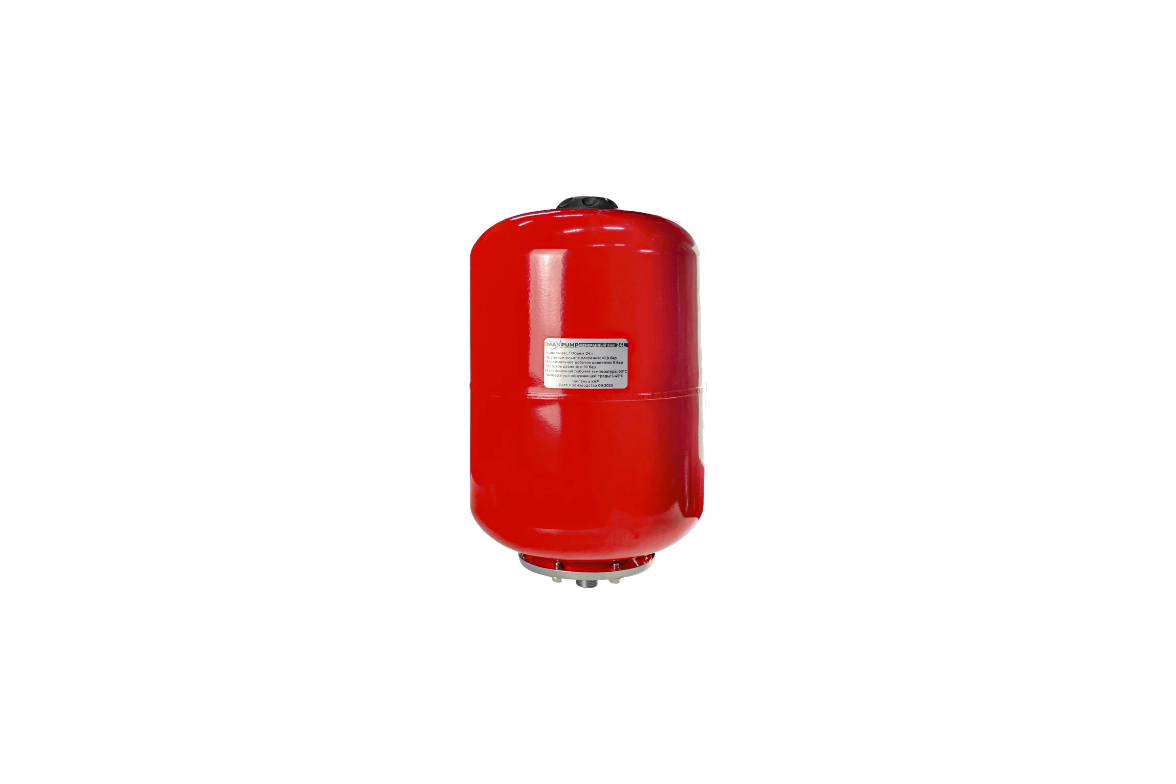 Вертикальный расширительный бак Maxpump 24 л, красный, 3/4 фланец 2000048290683