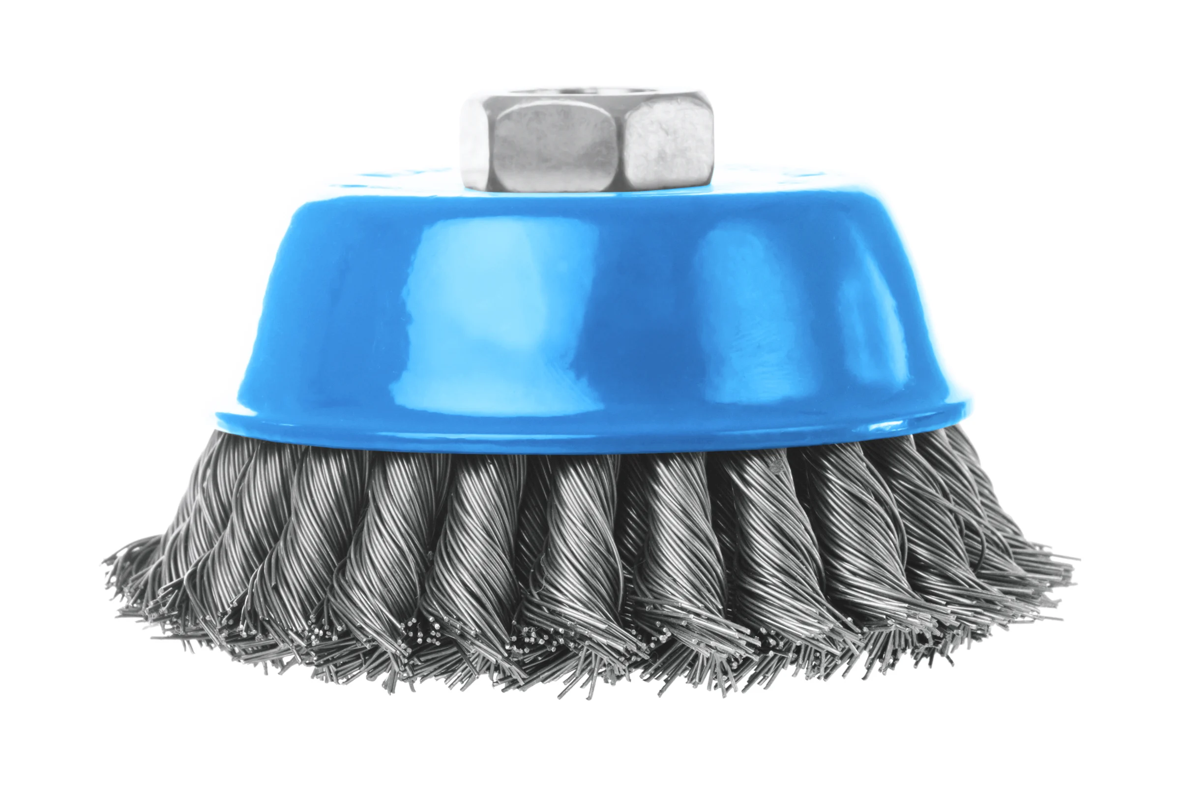 Щетка чашечная, жгутовая для УШМ BLUESHARK № 1513  D65 мм М14*2 RPM 12500 SS (нерж) 0,5 51513