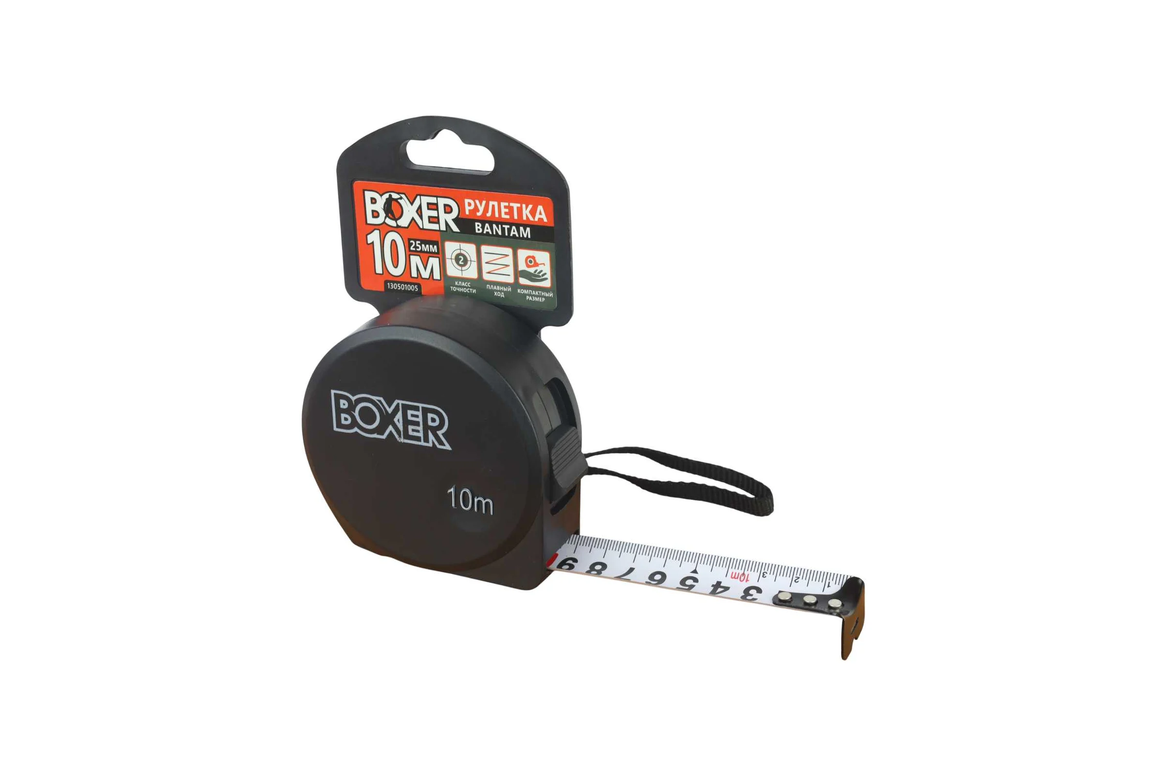Рулетка Boxer Bantam 10мх25мм, пластиковый корпус, 130501005