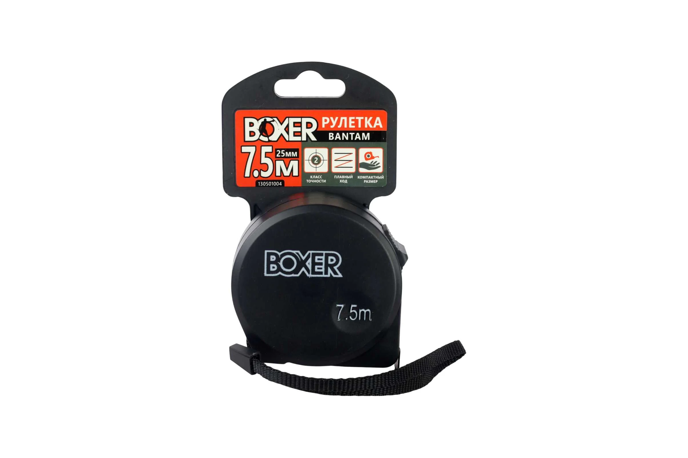 Рулетка Boxer Bantam 7,5мx25мм, пластиковый корпус, 130501004