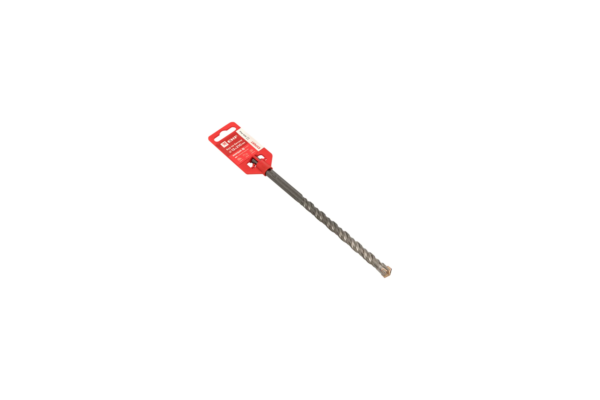 Бур по бетону SDS-plus, 12x210 мм, 4 резца, Expert EKF db-12-210-4x4